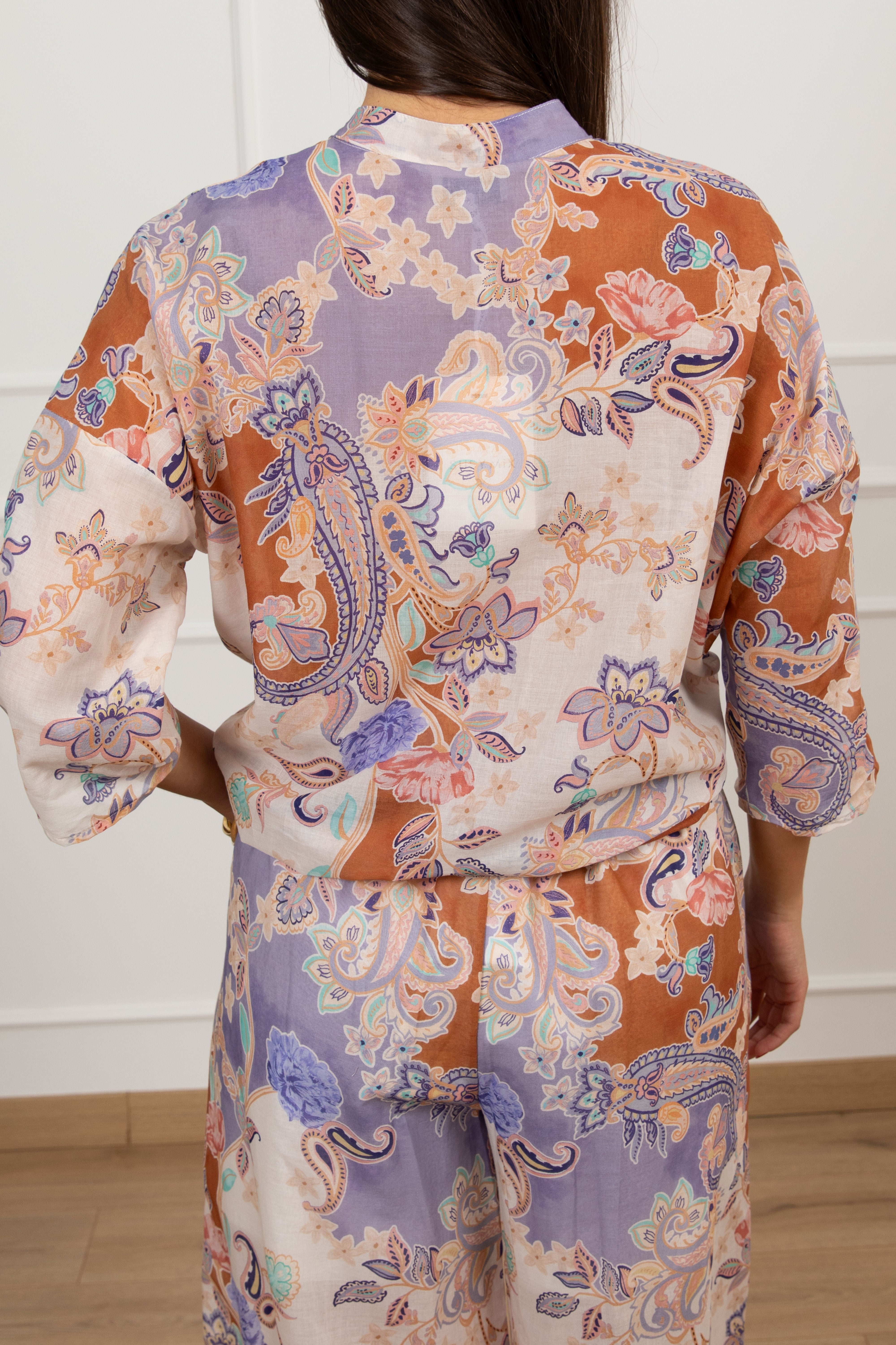 Camicia fantasia paisley lilla Susy Mix