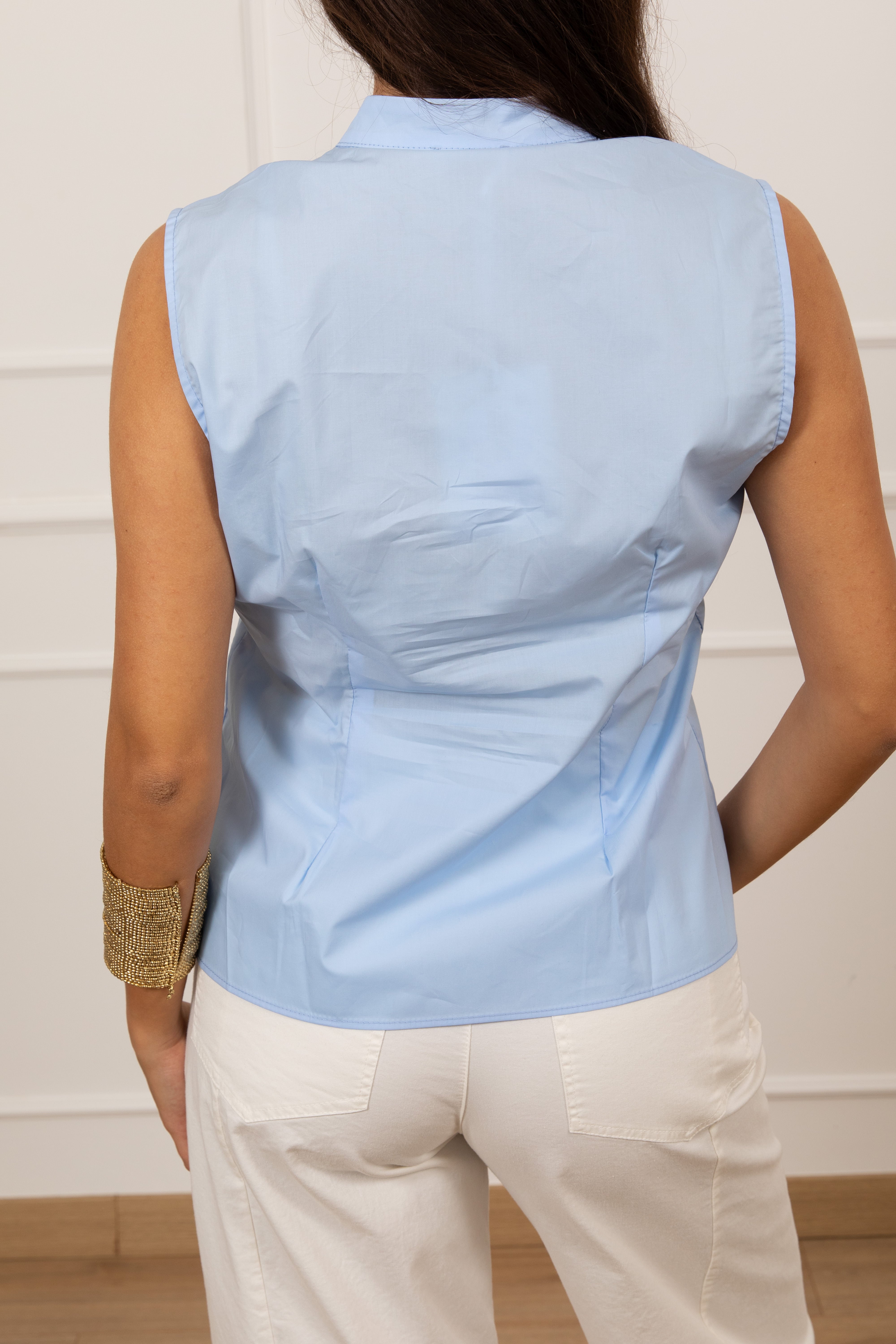 Camicia smanicata con alamari Susy Mix