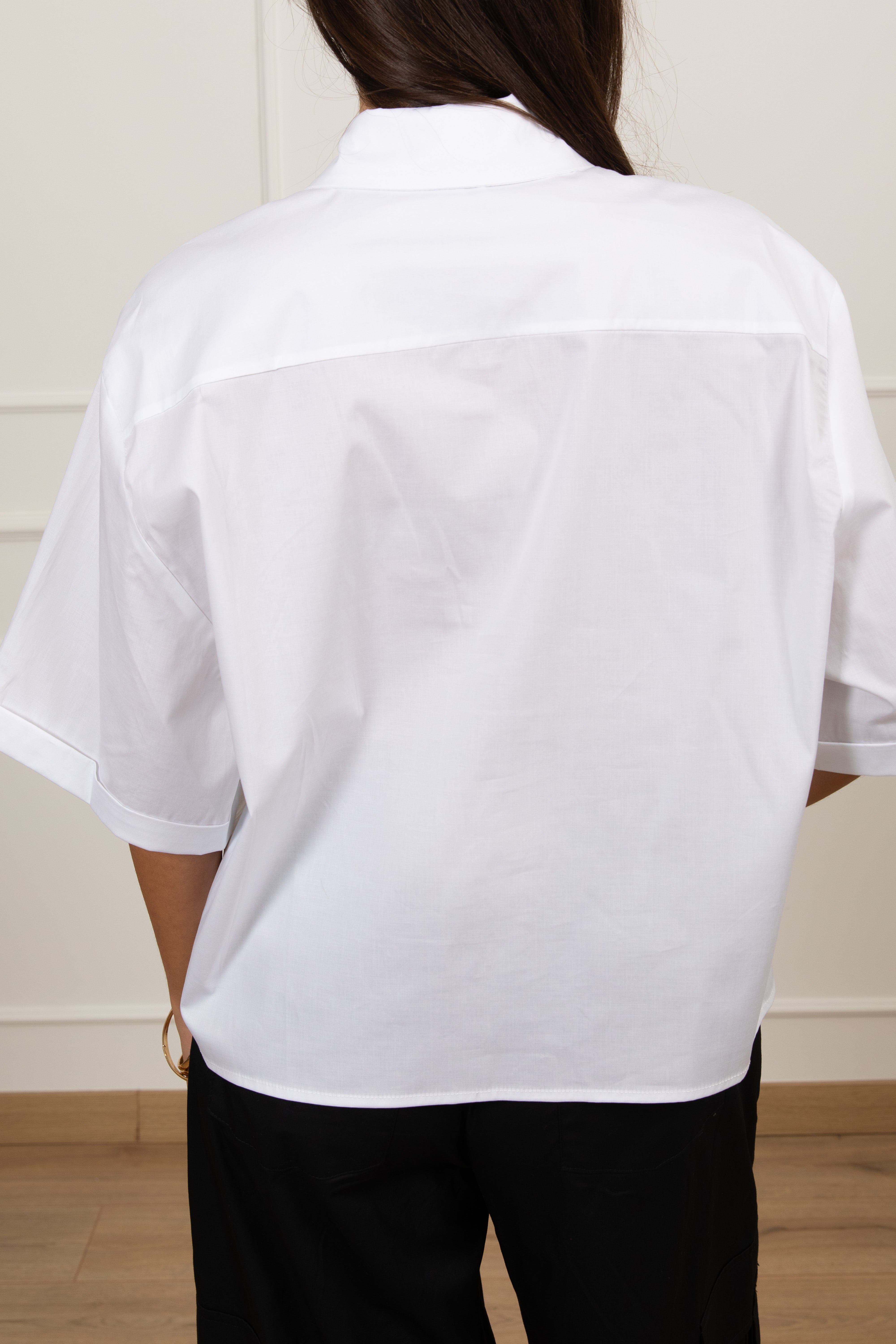 Camicia manica corta "N 5" in cotone Tensione IN