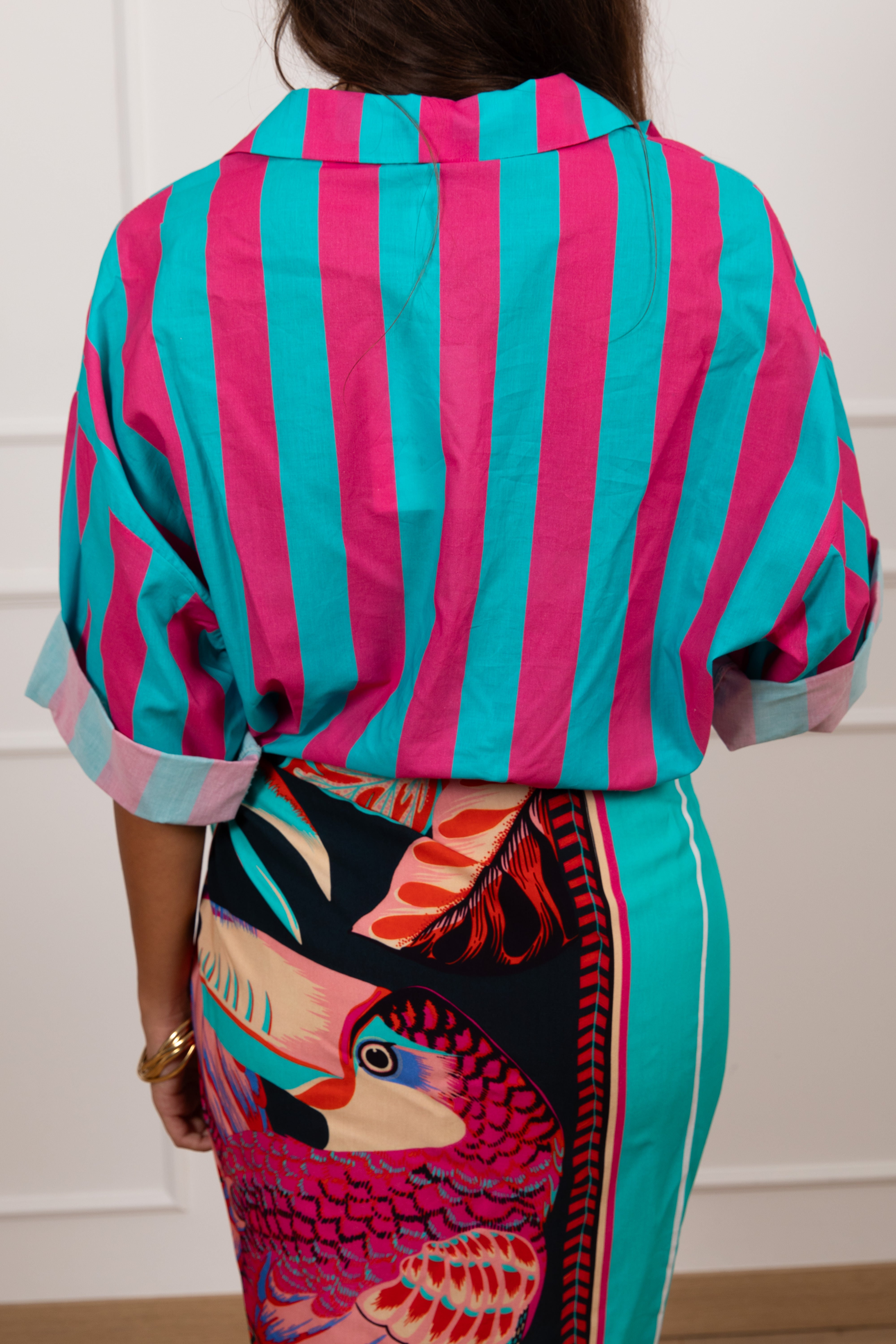 Camicia riga fucsia Susy Mix