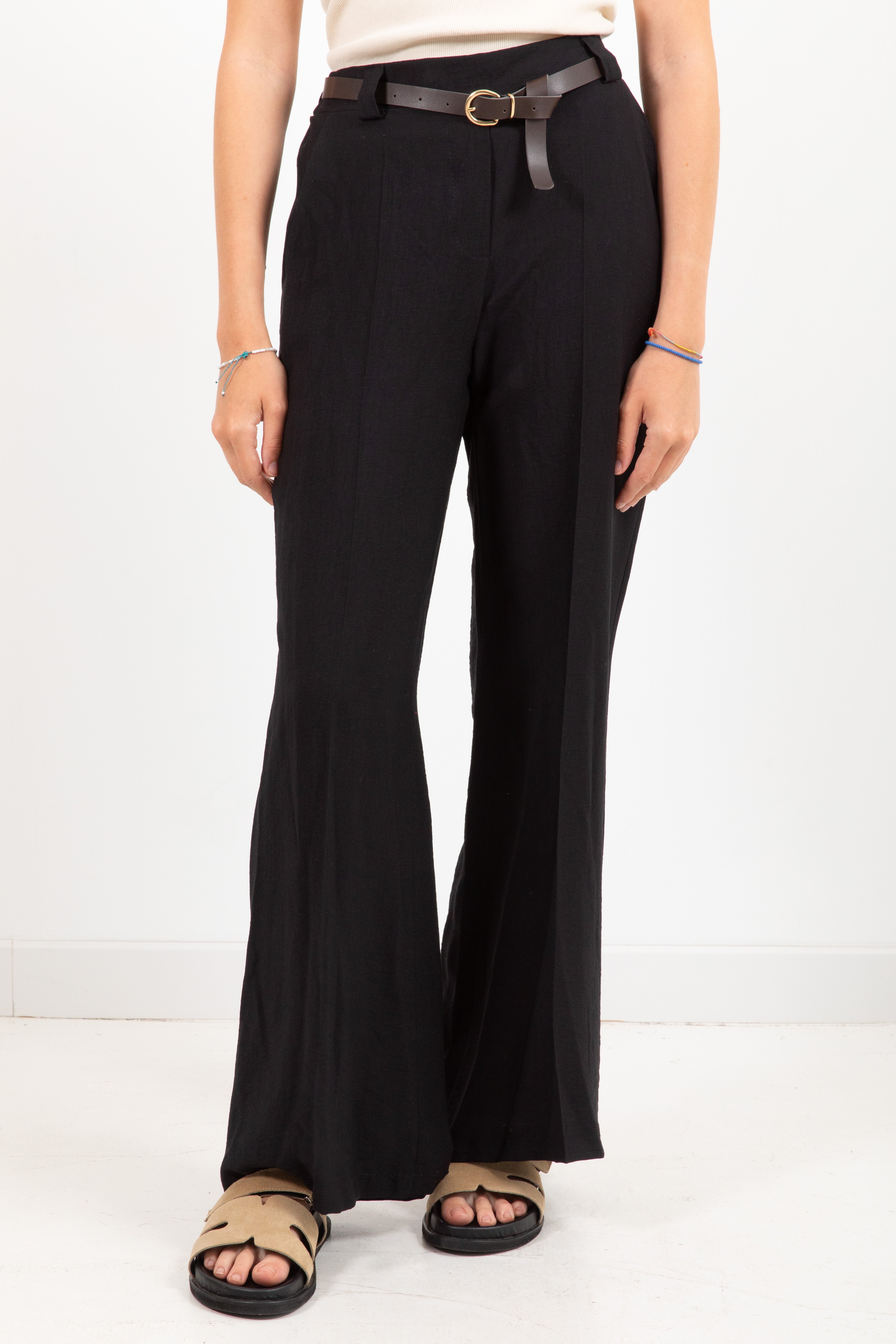 Pantalone in viscosa goffrata con elastico sul retro Susy Mix