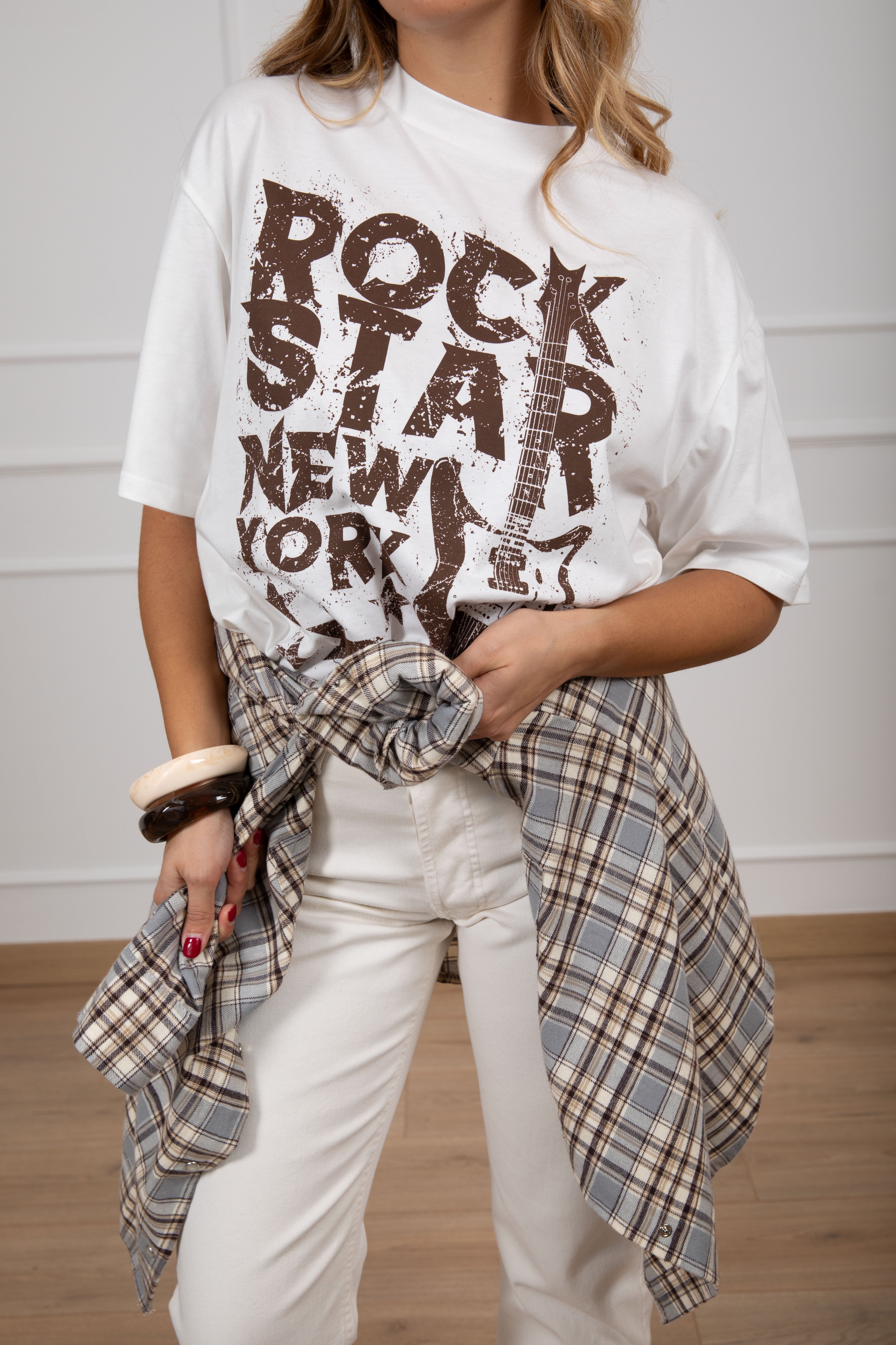 Camicia check con t-shirt incorporata Tensione IN