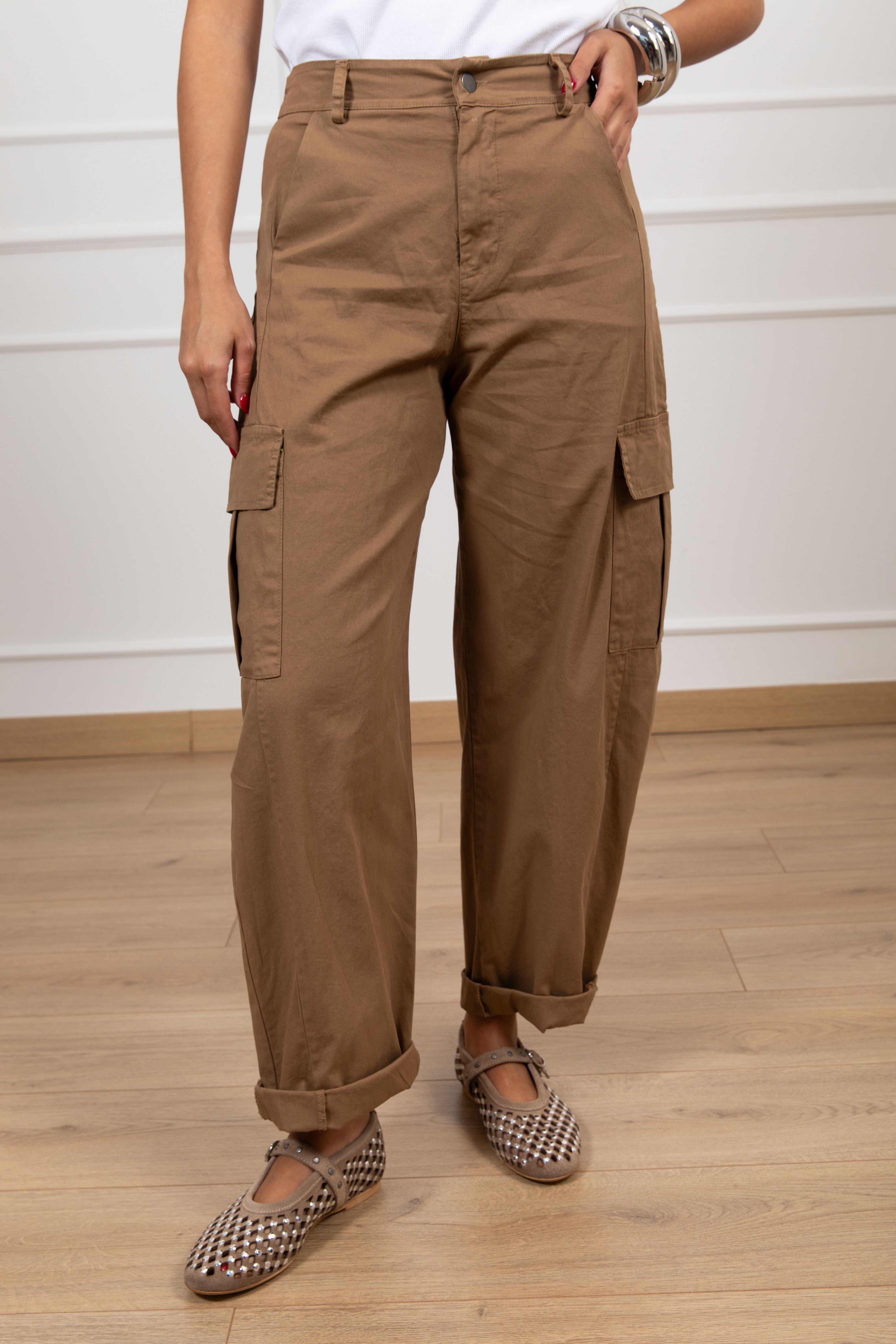 Pantalone cargo in cotone Susy Mix