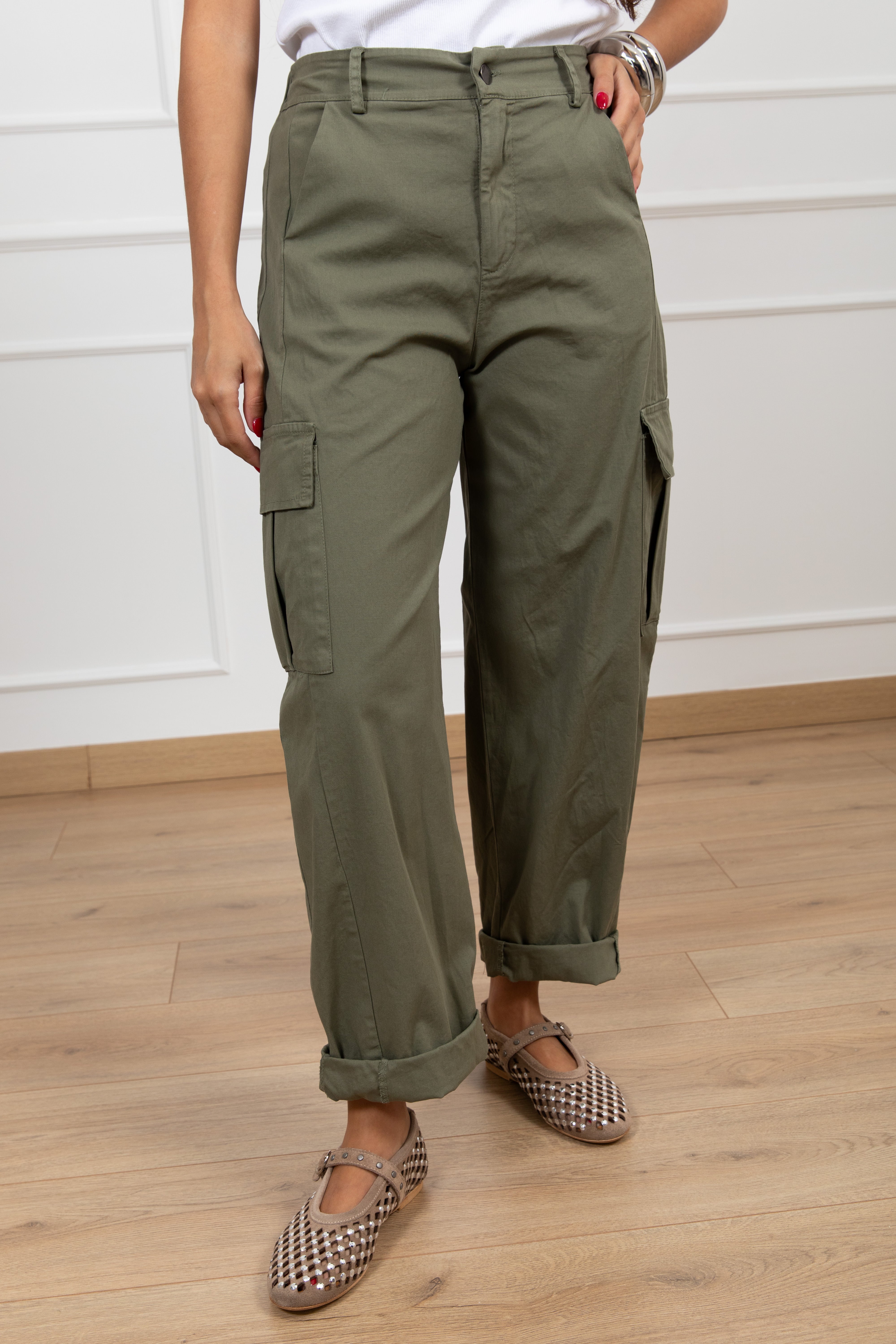 Pantalone cargo in cotone Susy Mix