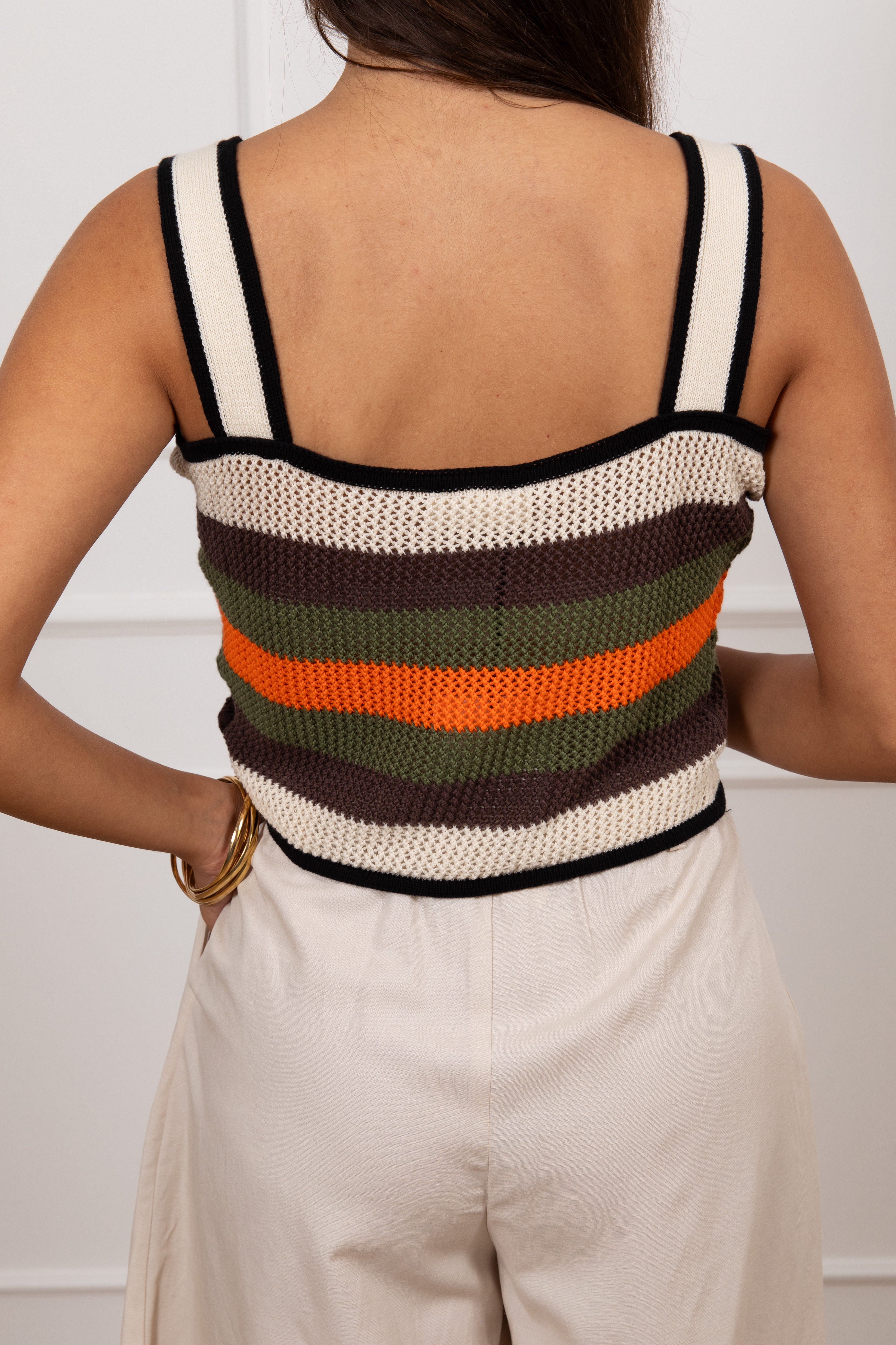 Top crochet a righe ViCOLO