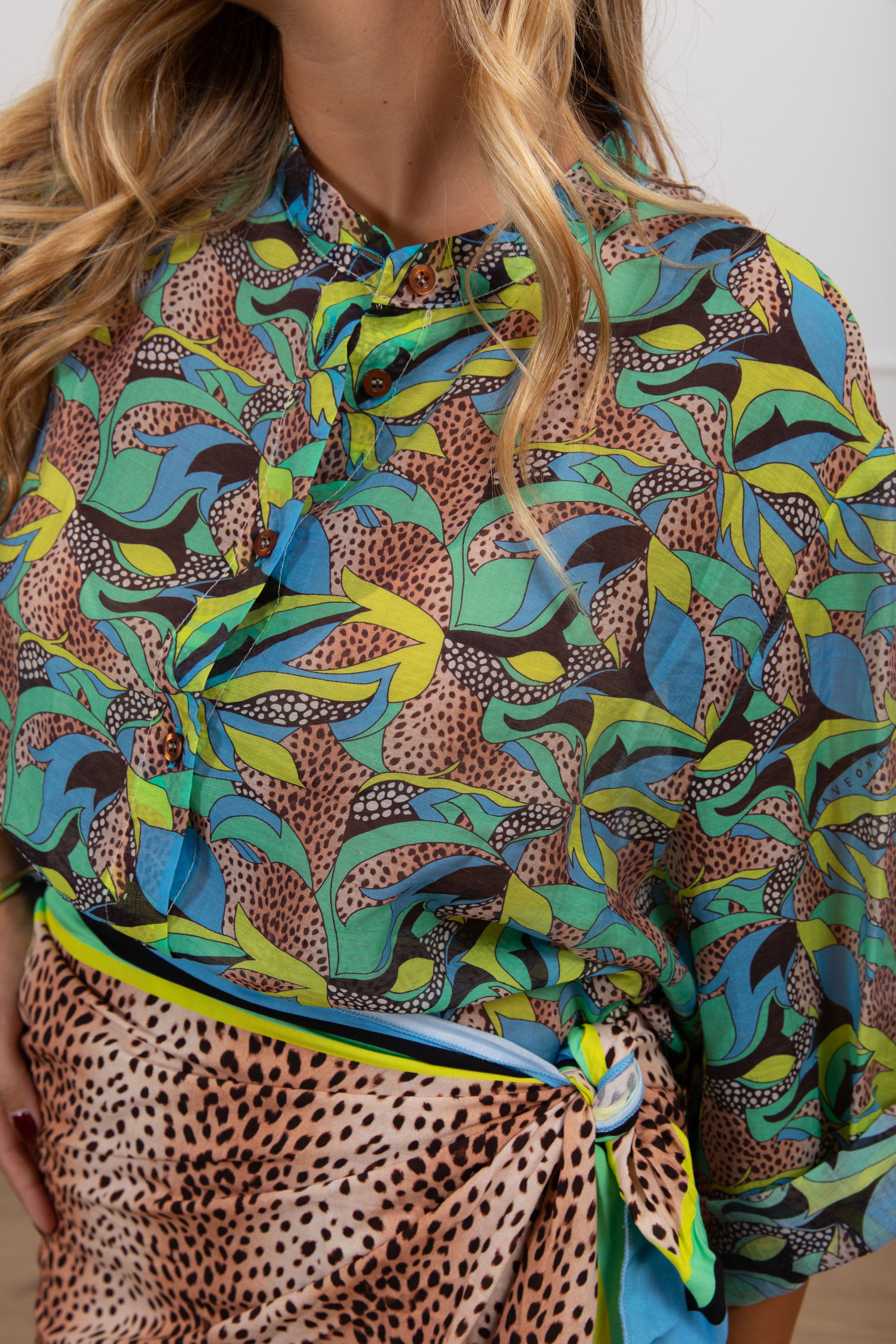 Camicia stampa maculata Haveone