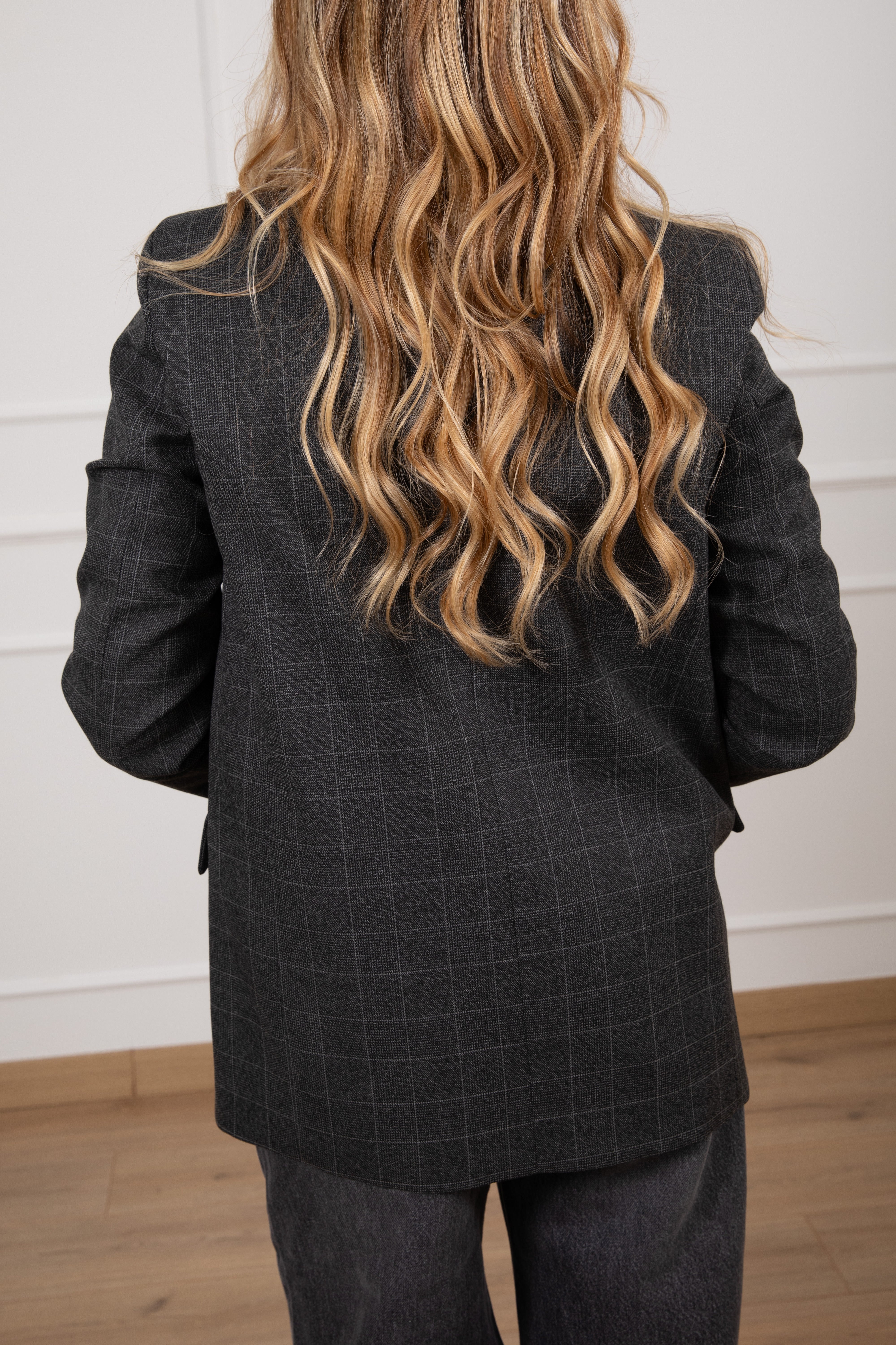 Giacca 4 bottoni check antracite ViCOLO