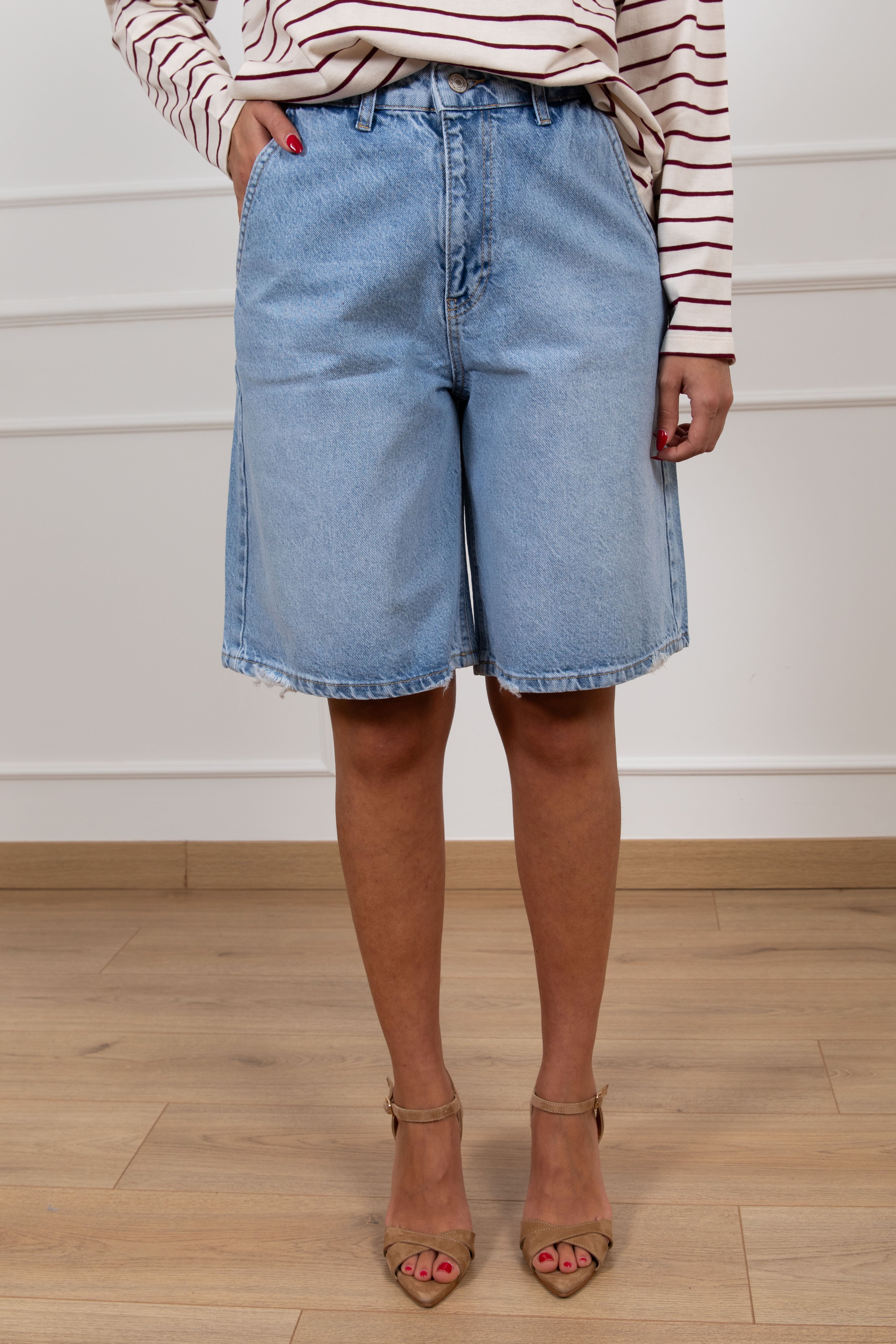 Bermuda in jeans lavaggio chiaro ViCOLO