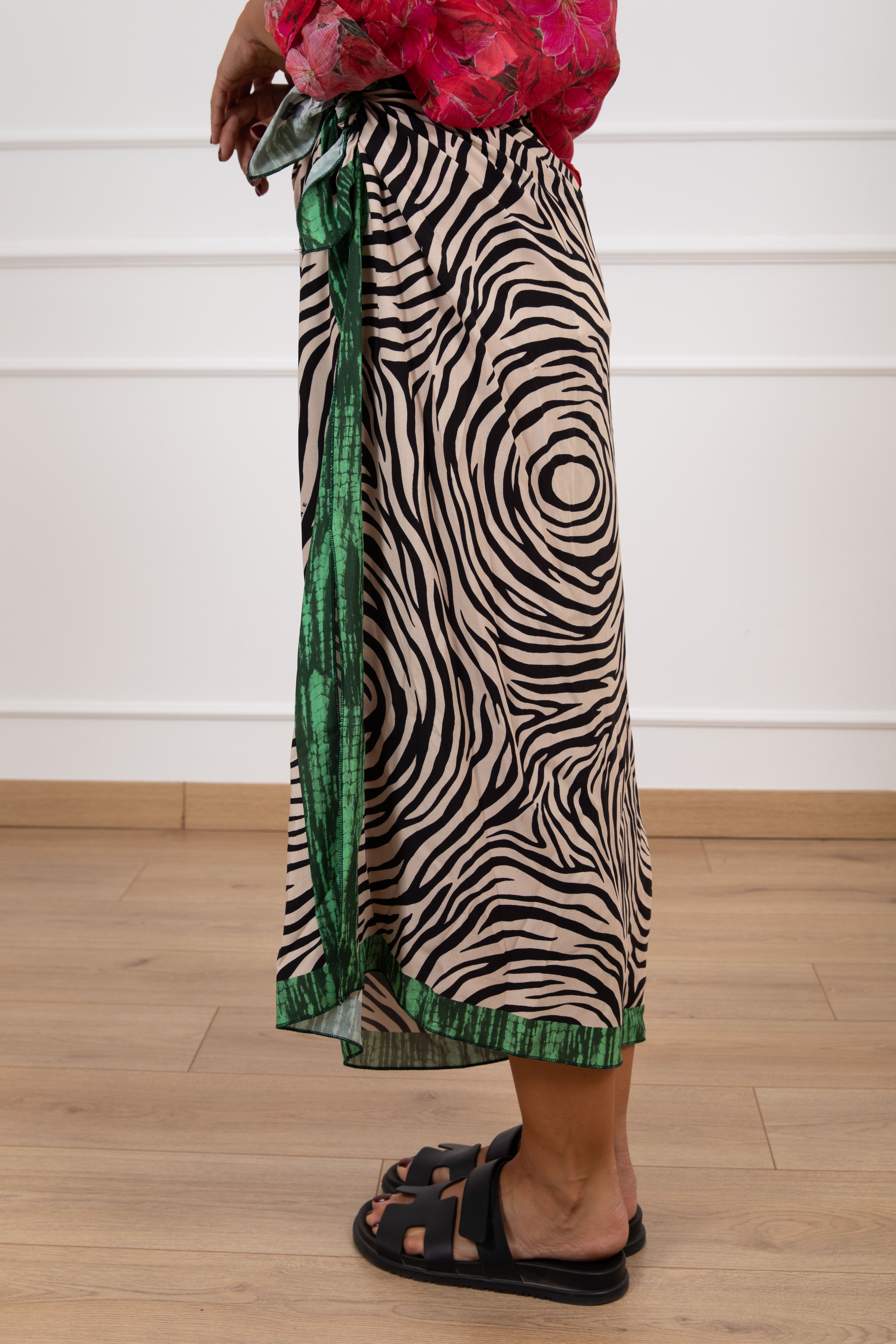 Gonna lunga pareo stampa zebra Haveone