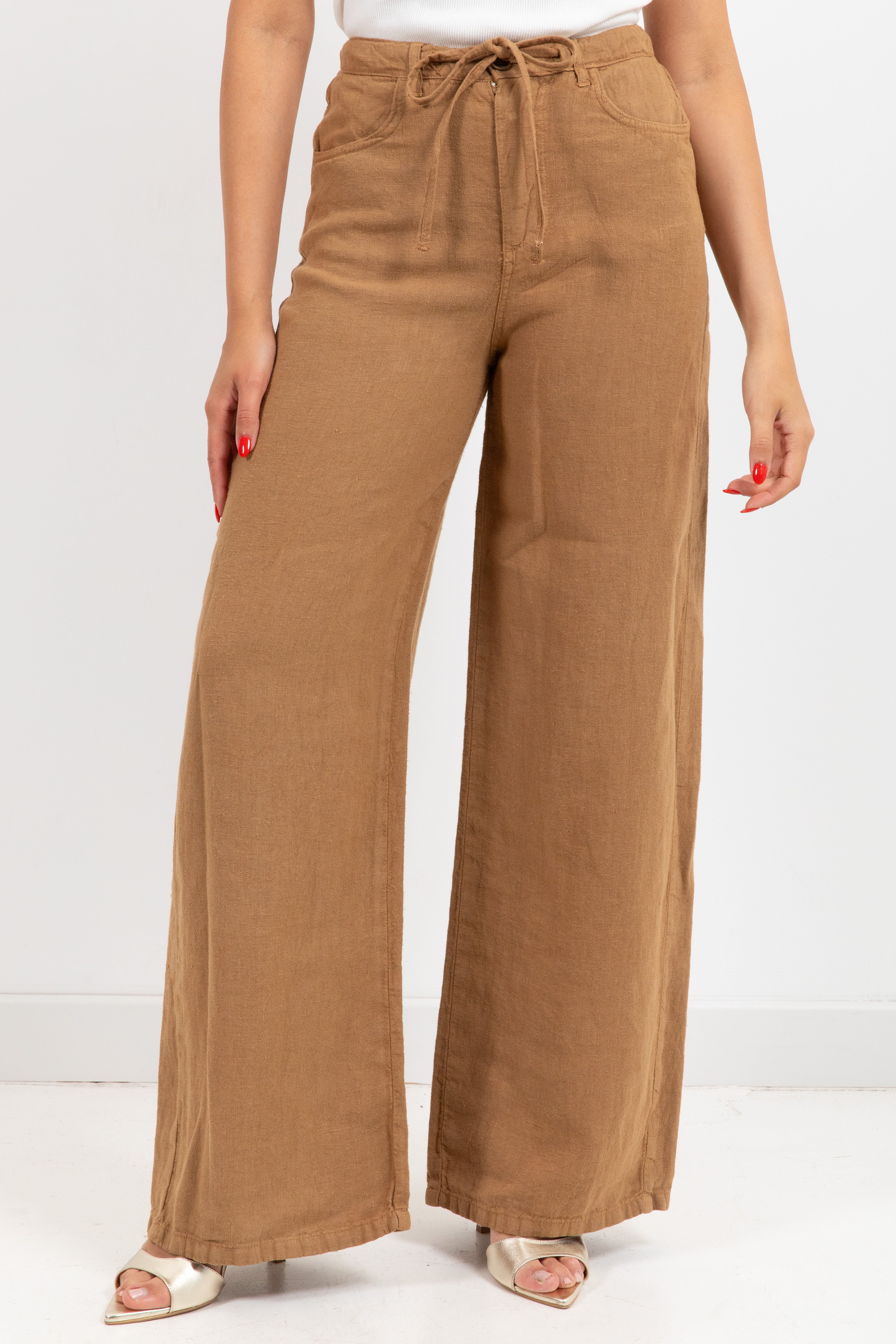 Pantalone 5 tasche 100% lino Dixie