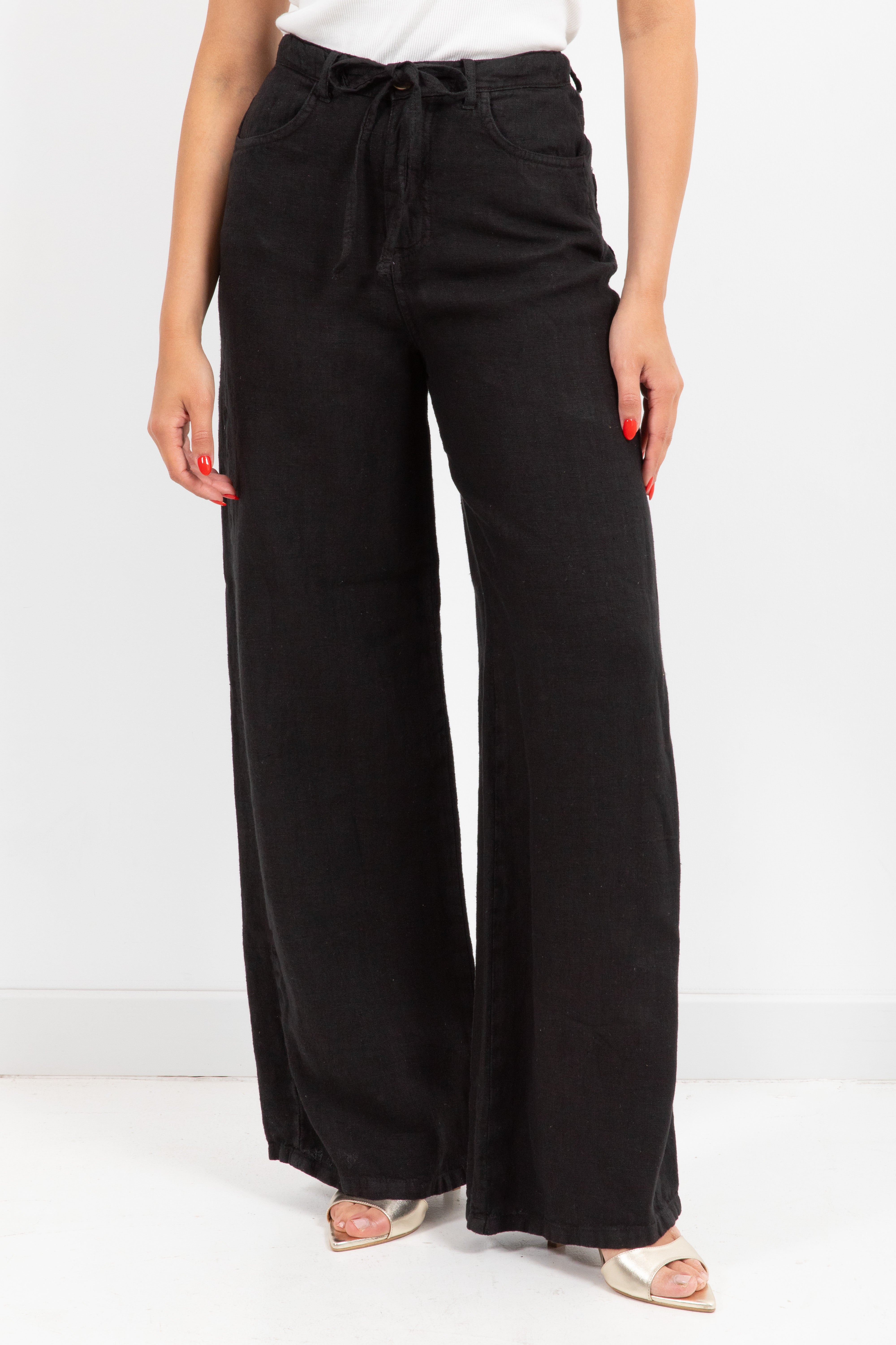Pantalone 5 tasche 100% lino Dixie