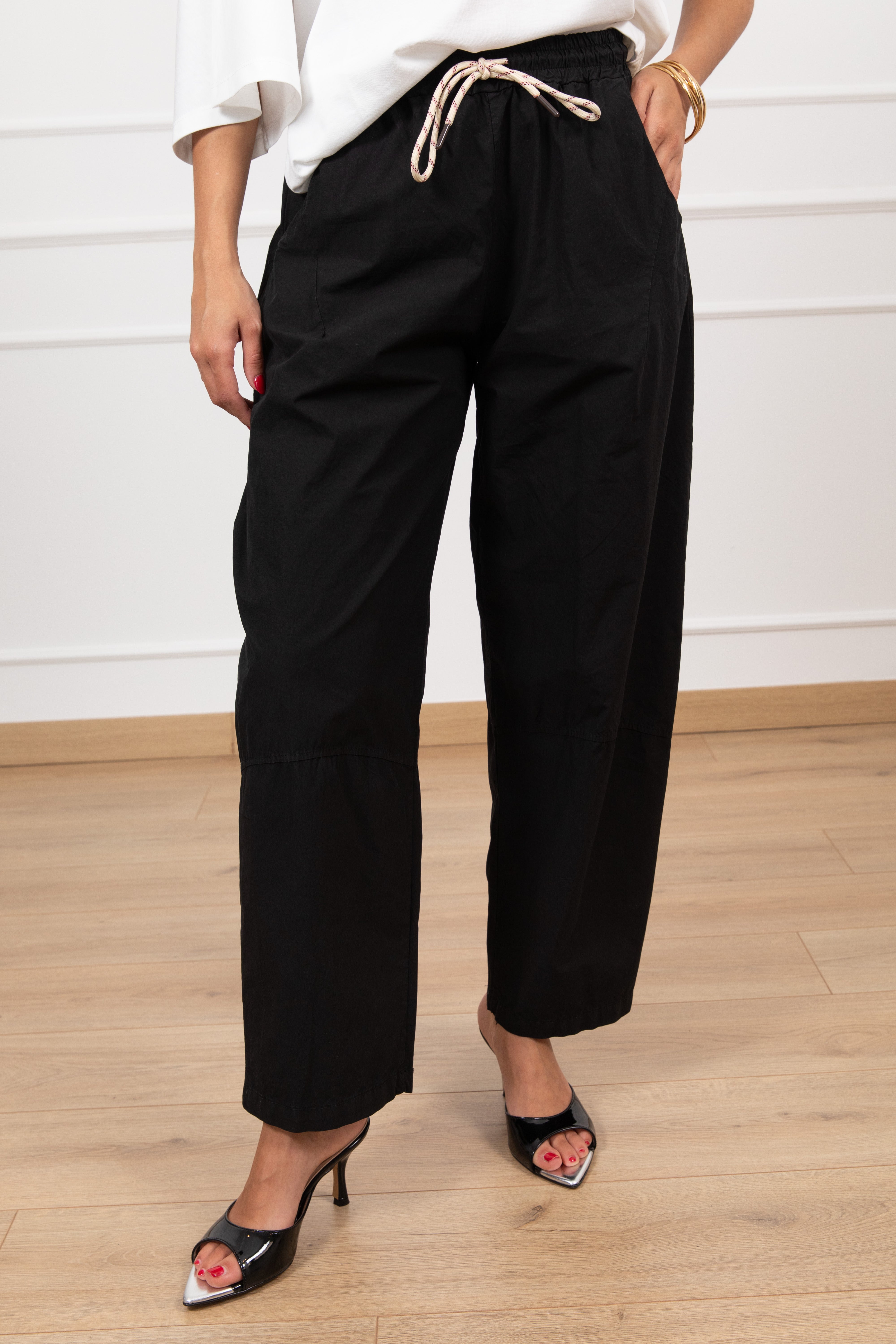 Pantalone carrot-fit con coulisse Susy Mix