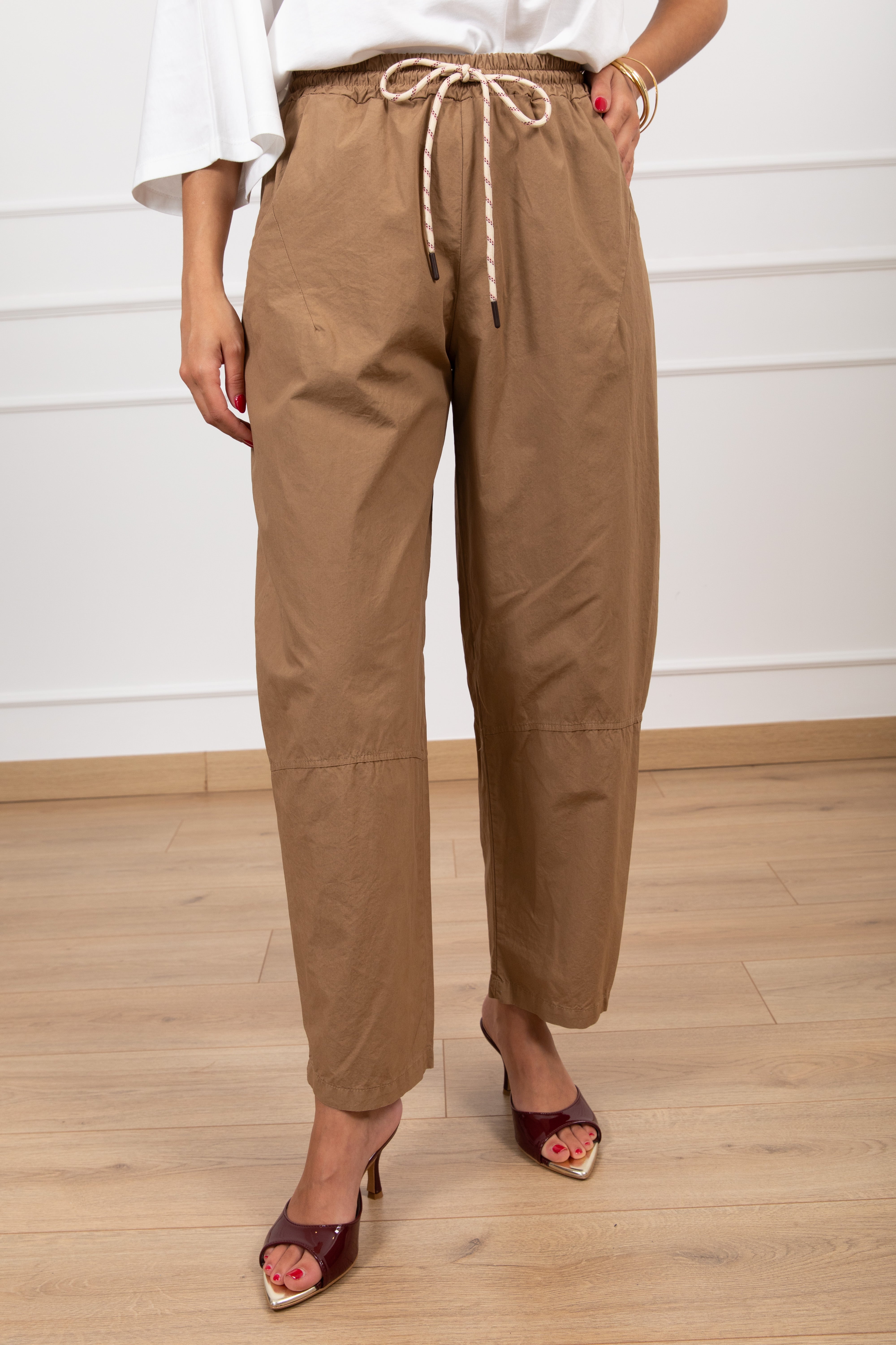 Pantalone carrot-fit con coulisse Susy Mix