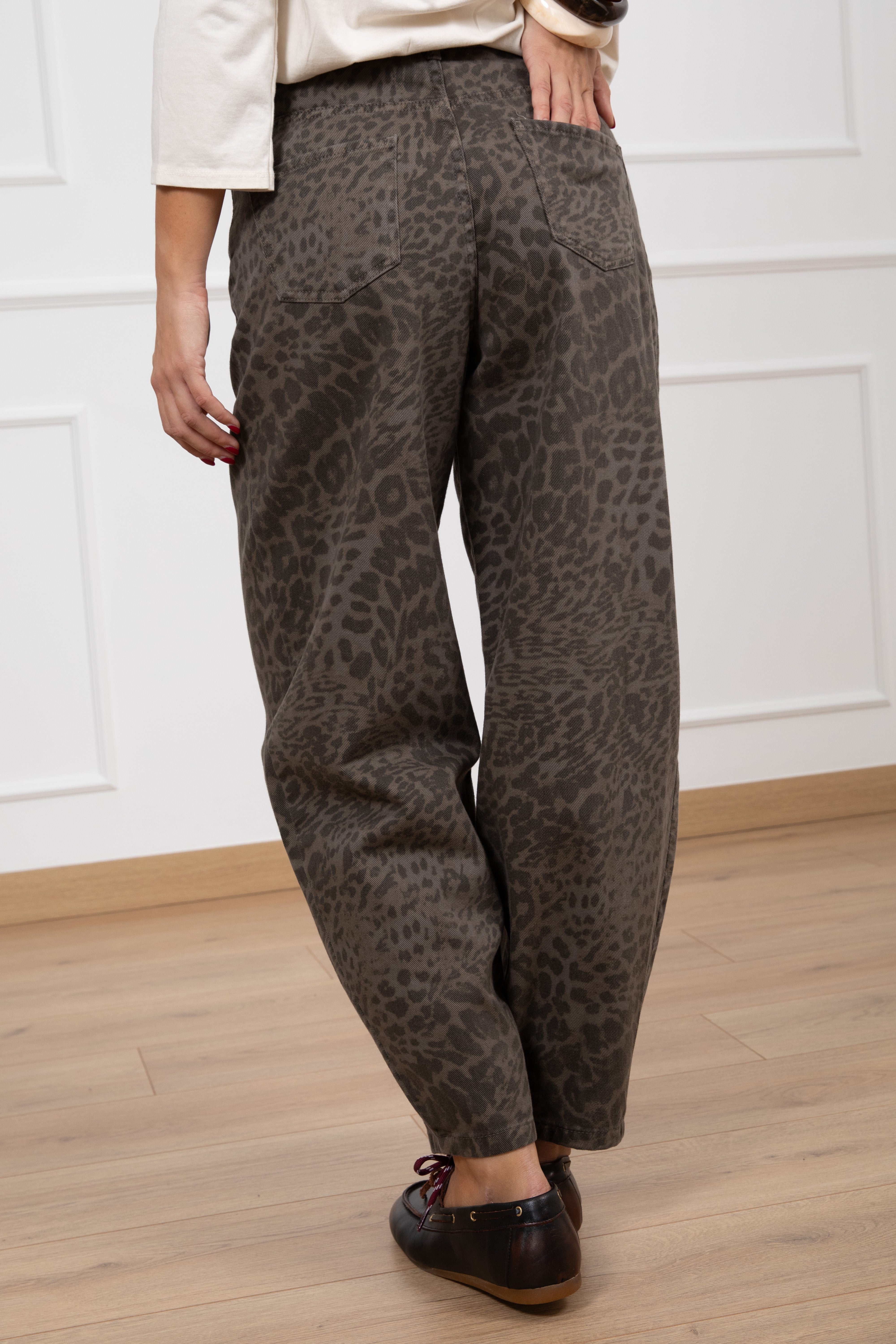 Jeans balloon-fit animalier Susy Mix