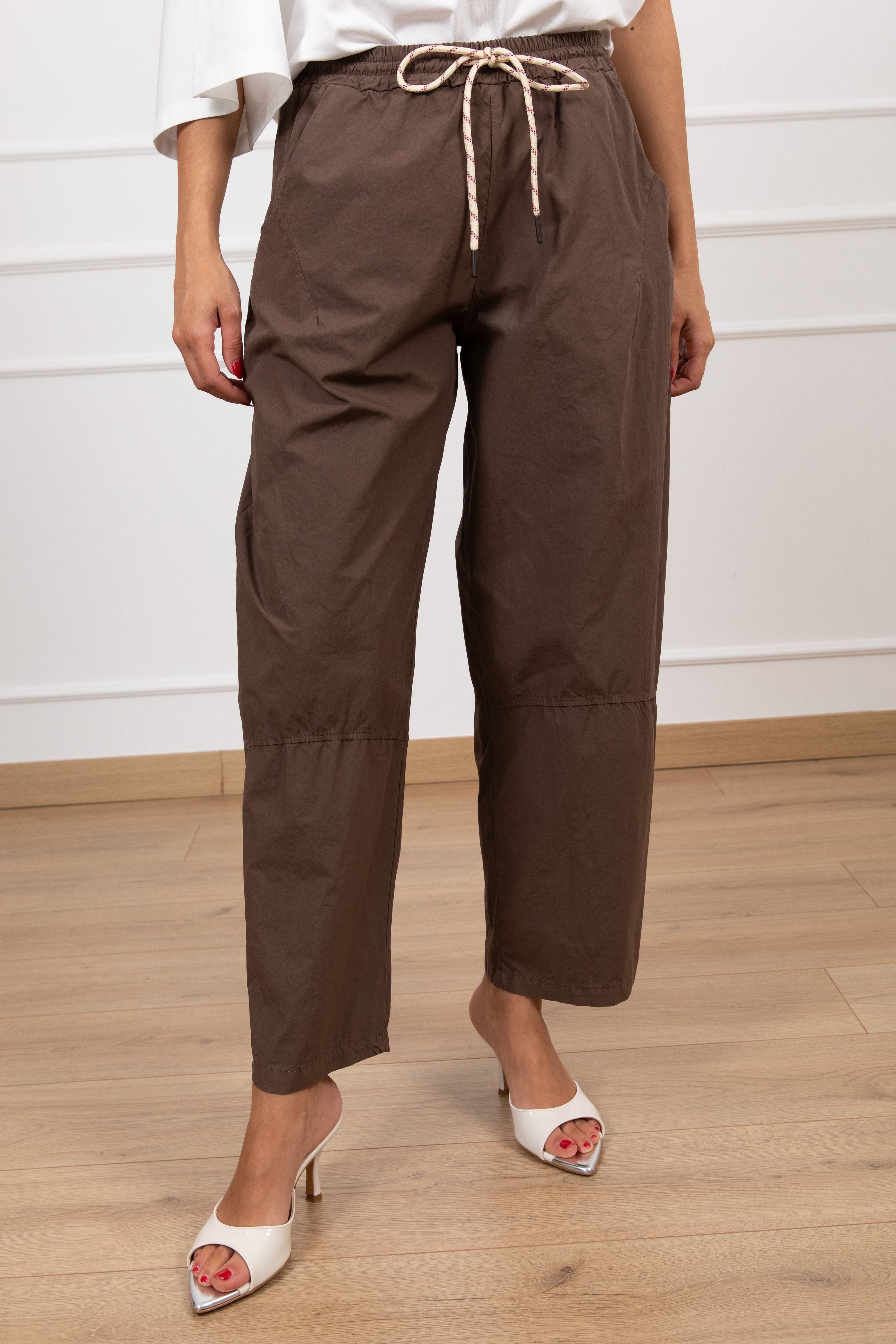 Pantalone carrot-fit con coulisse Susy Mix