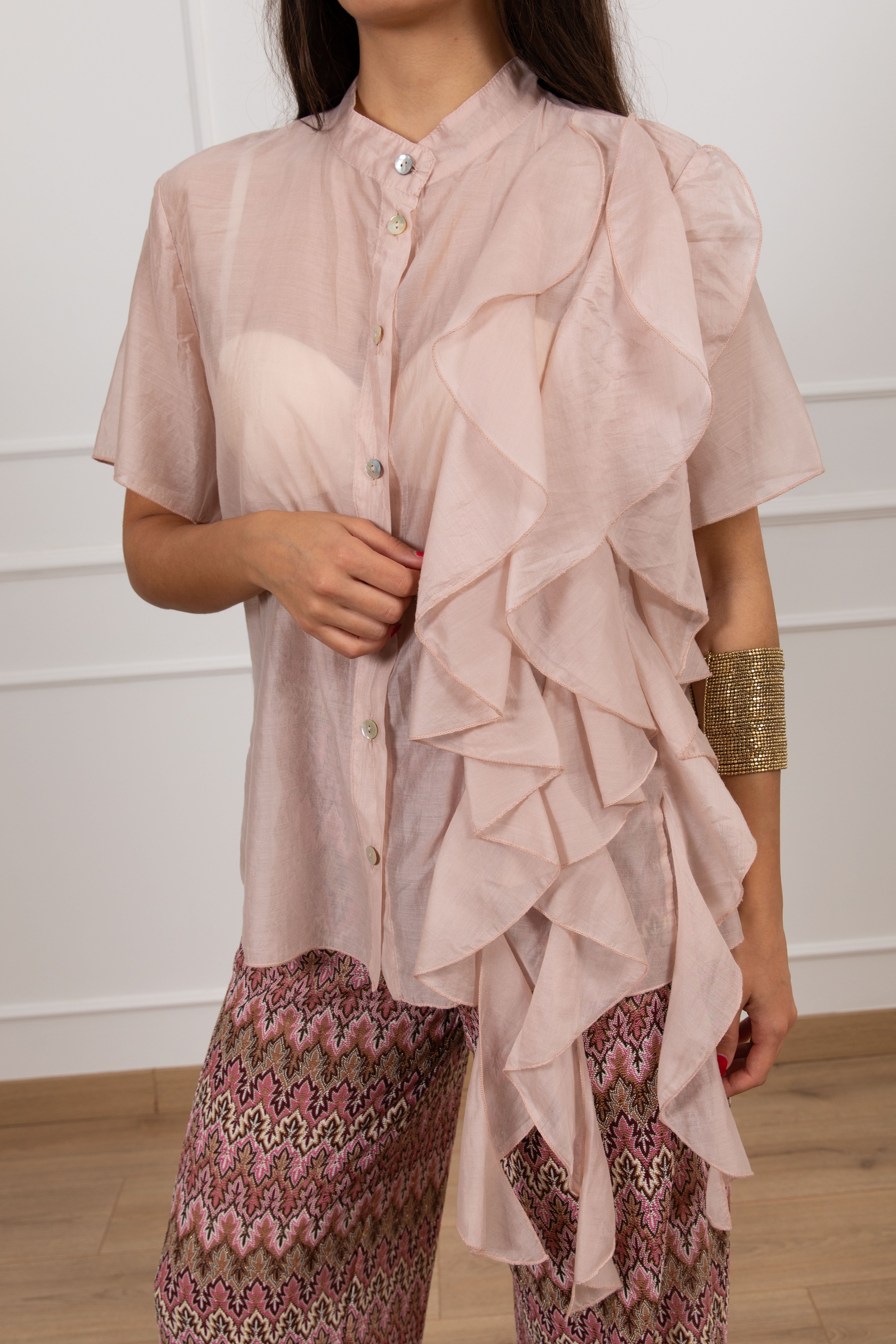 Camicia con rouches laterale Susy Mix