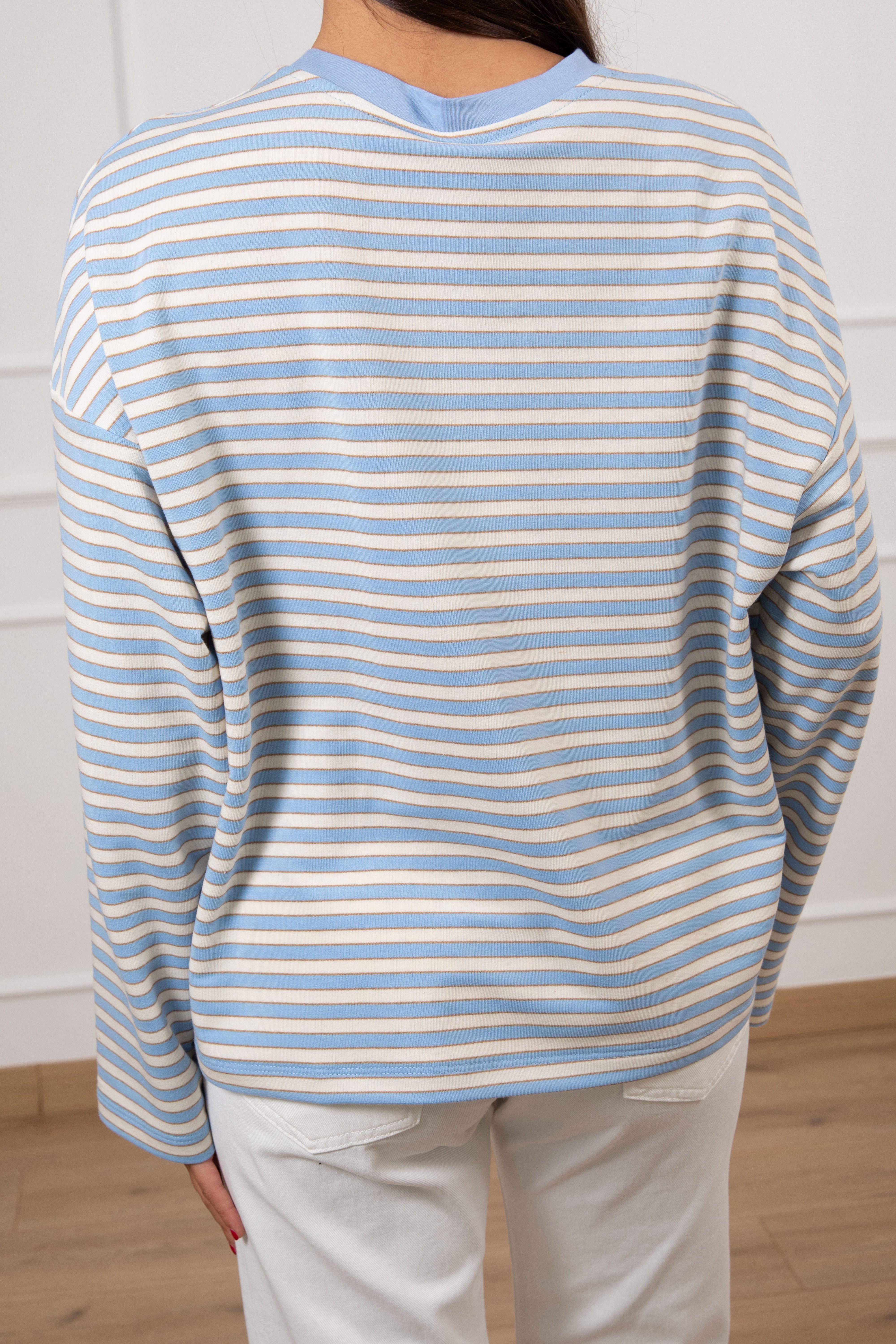 T-shirt garzata a righe Tensione IN