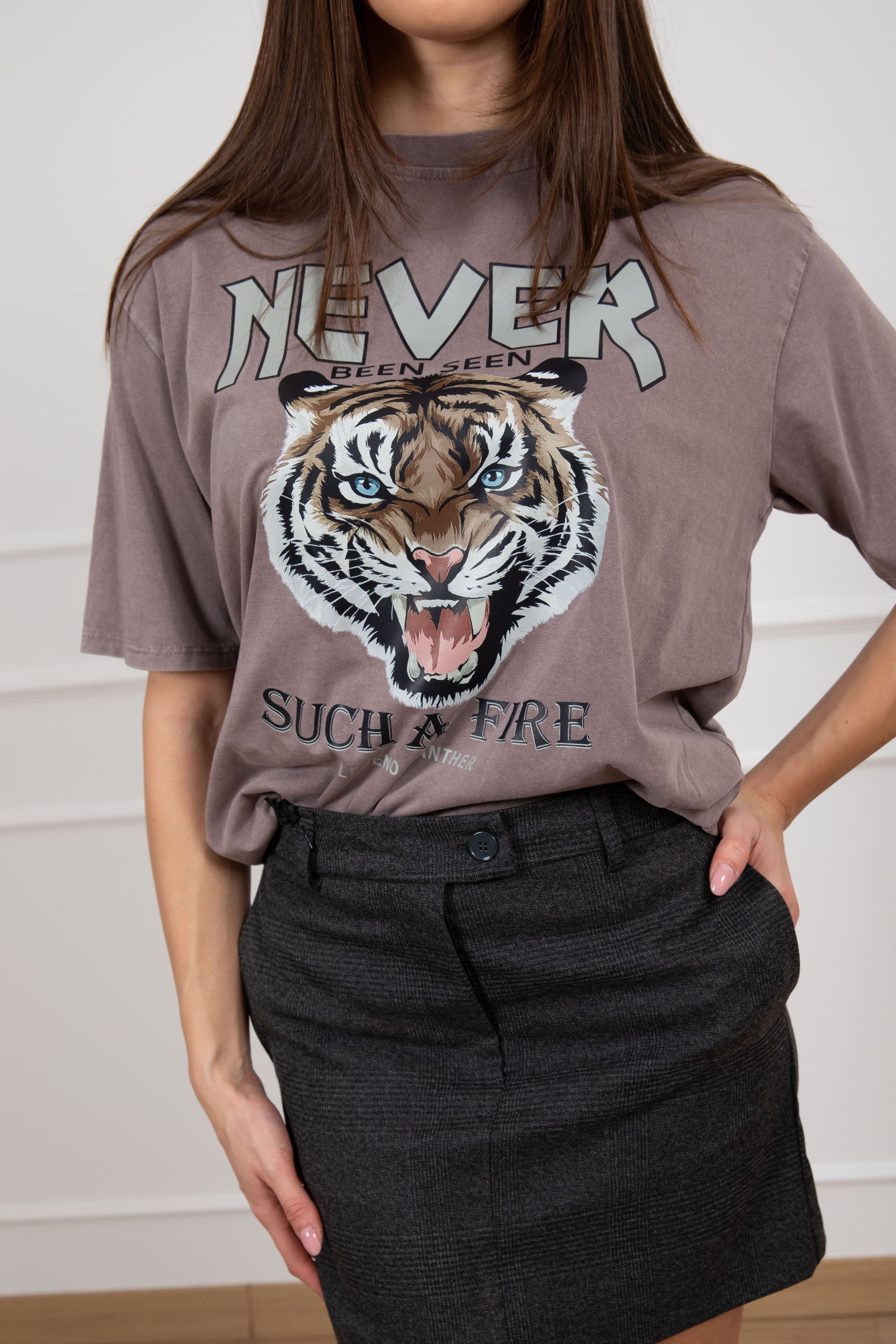 T-shirt "Tiger" stone washed Susy Mix
