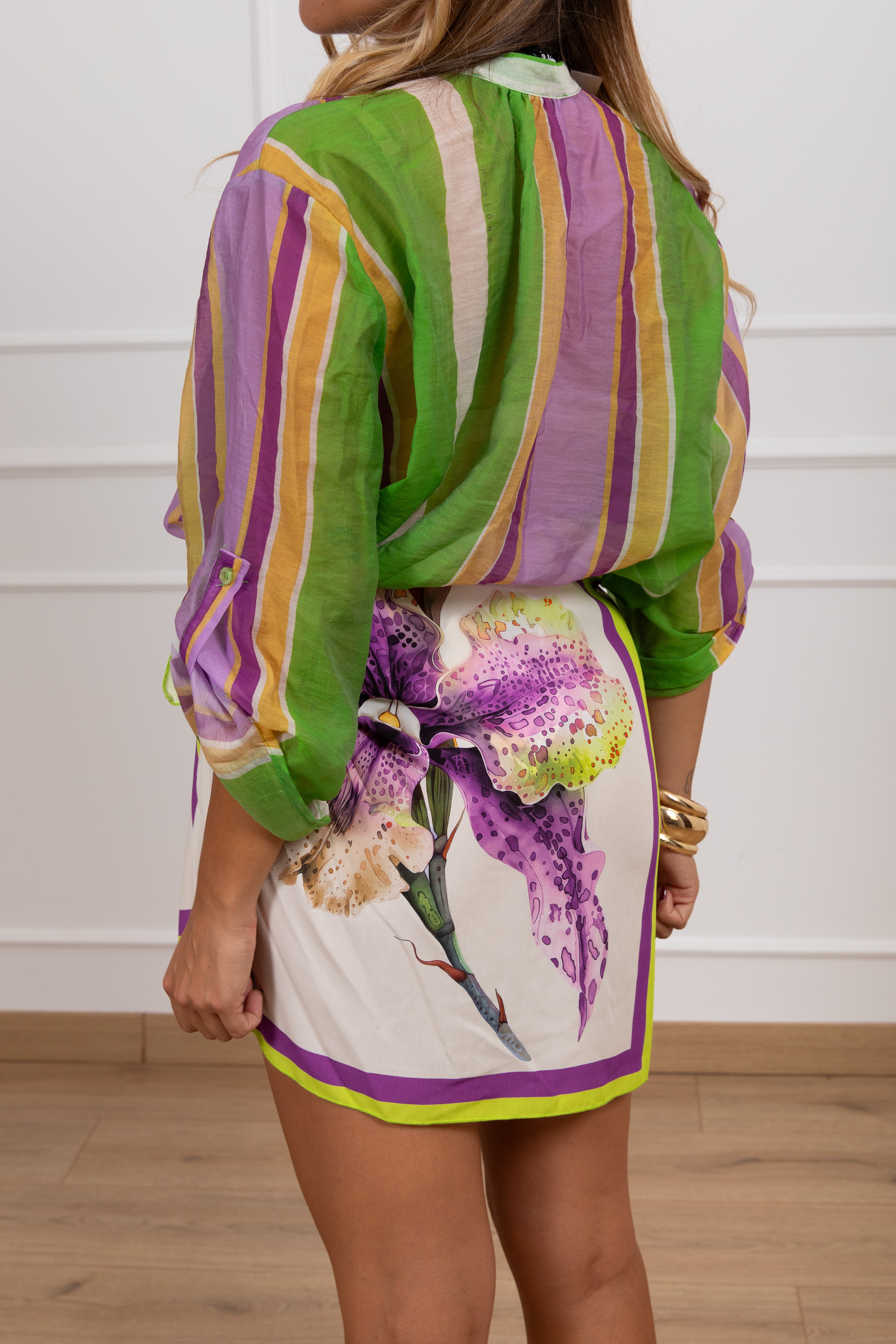 Camicia multi riga lilla Haveone