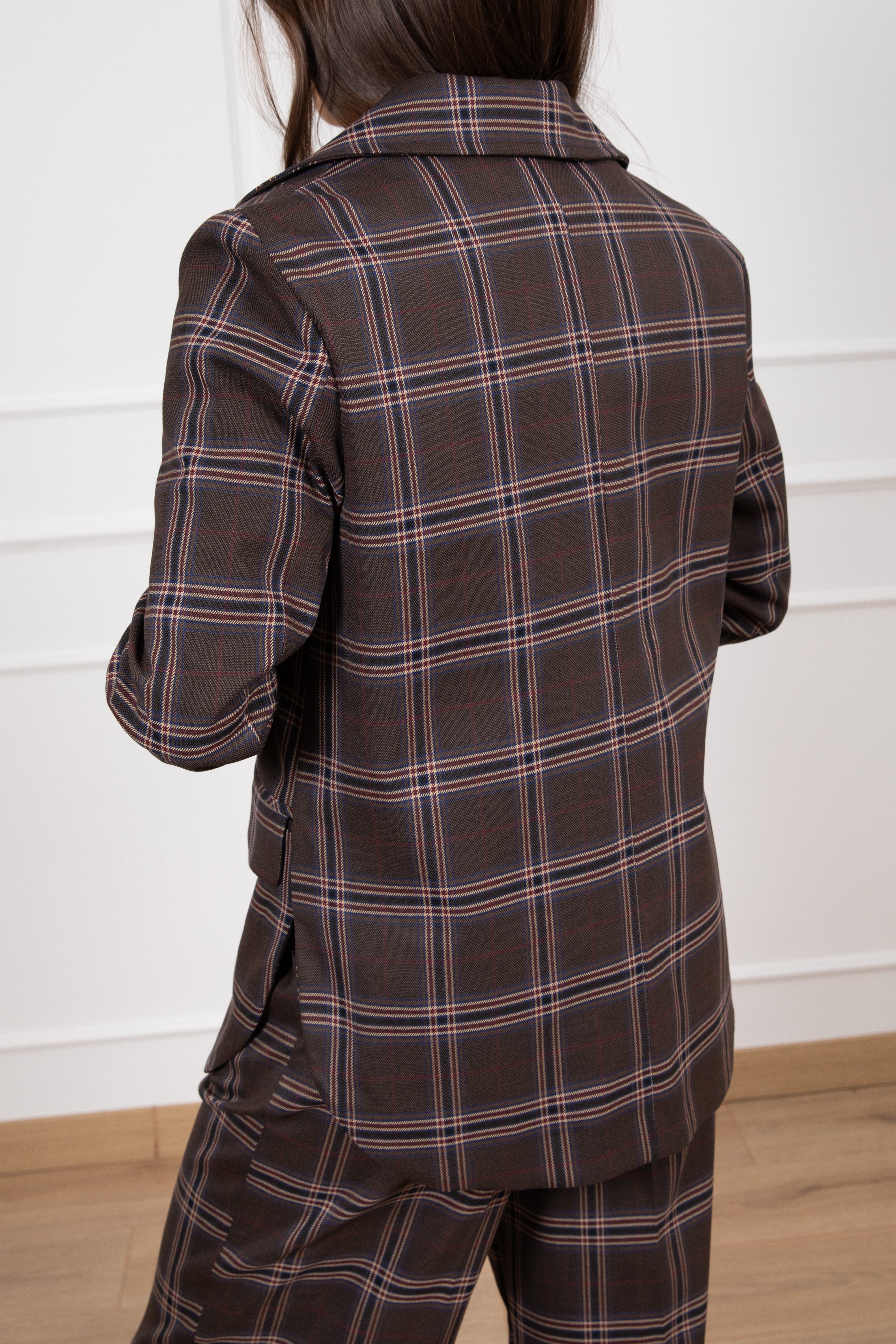 Giacca check blu Susy Mix