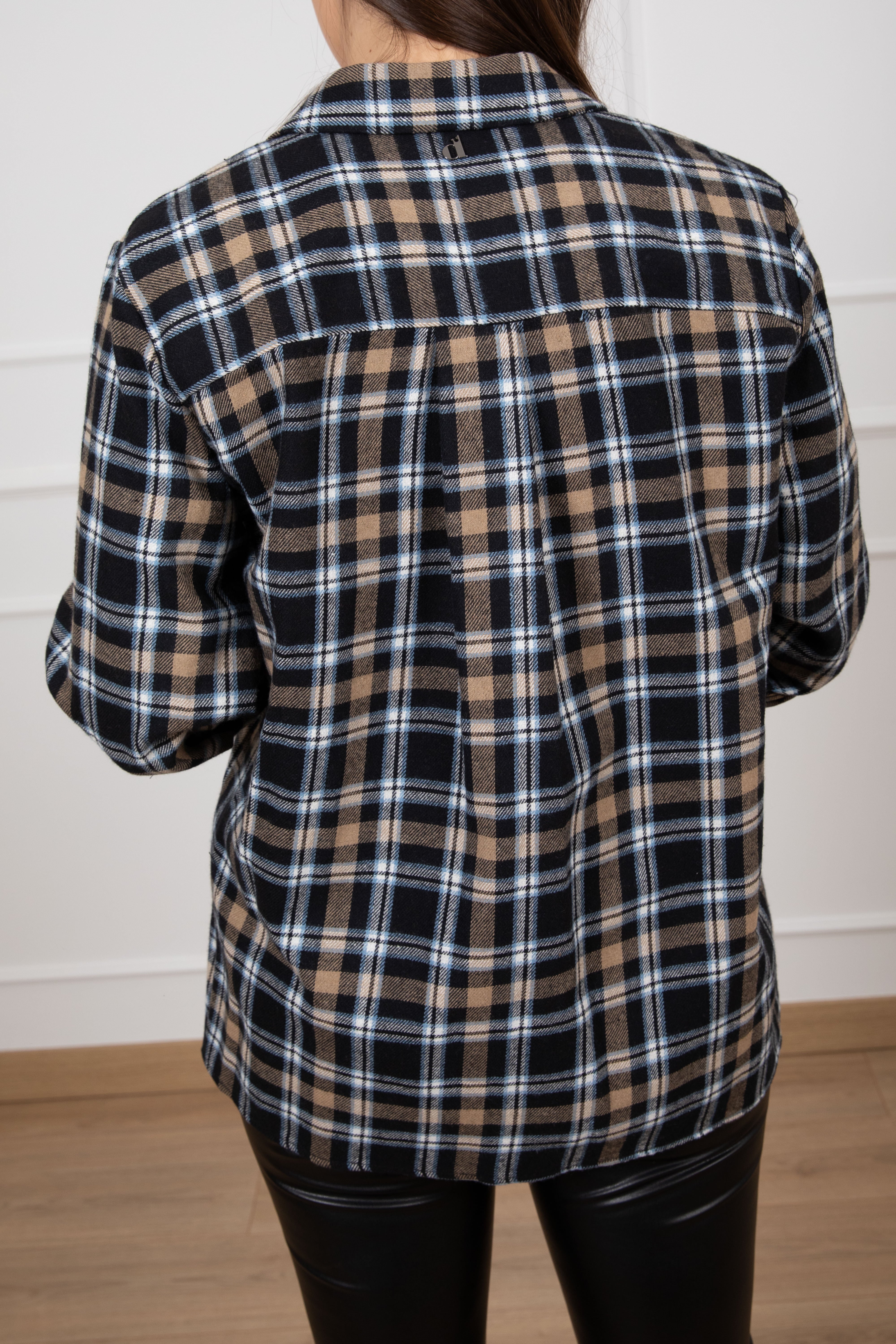 Camicia micro-check in flanella Dixie