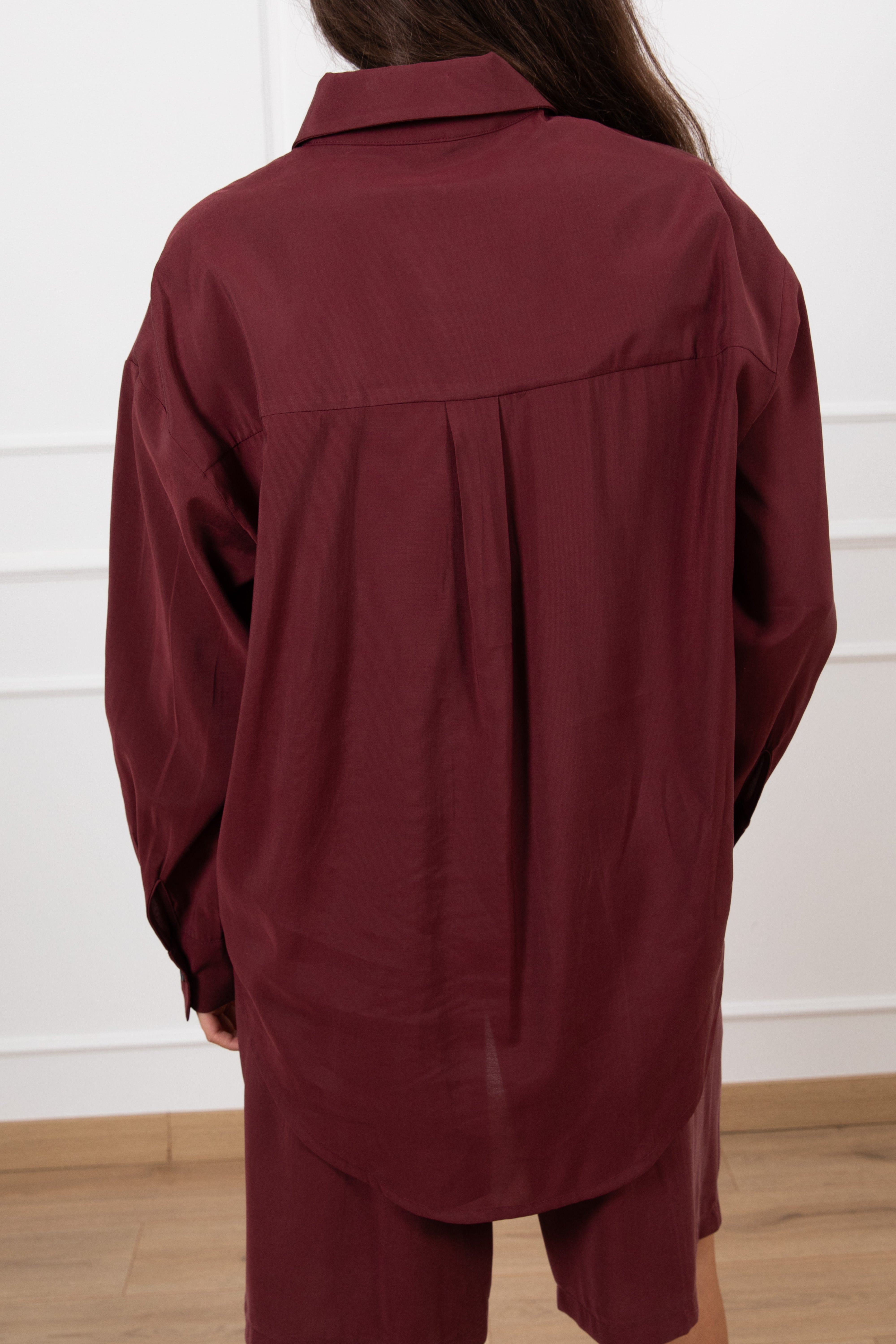 Camicia in cupro con tasca Tensione IN