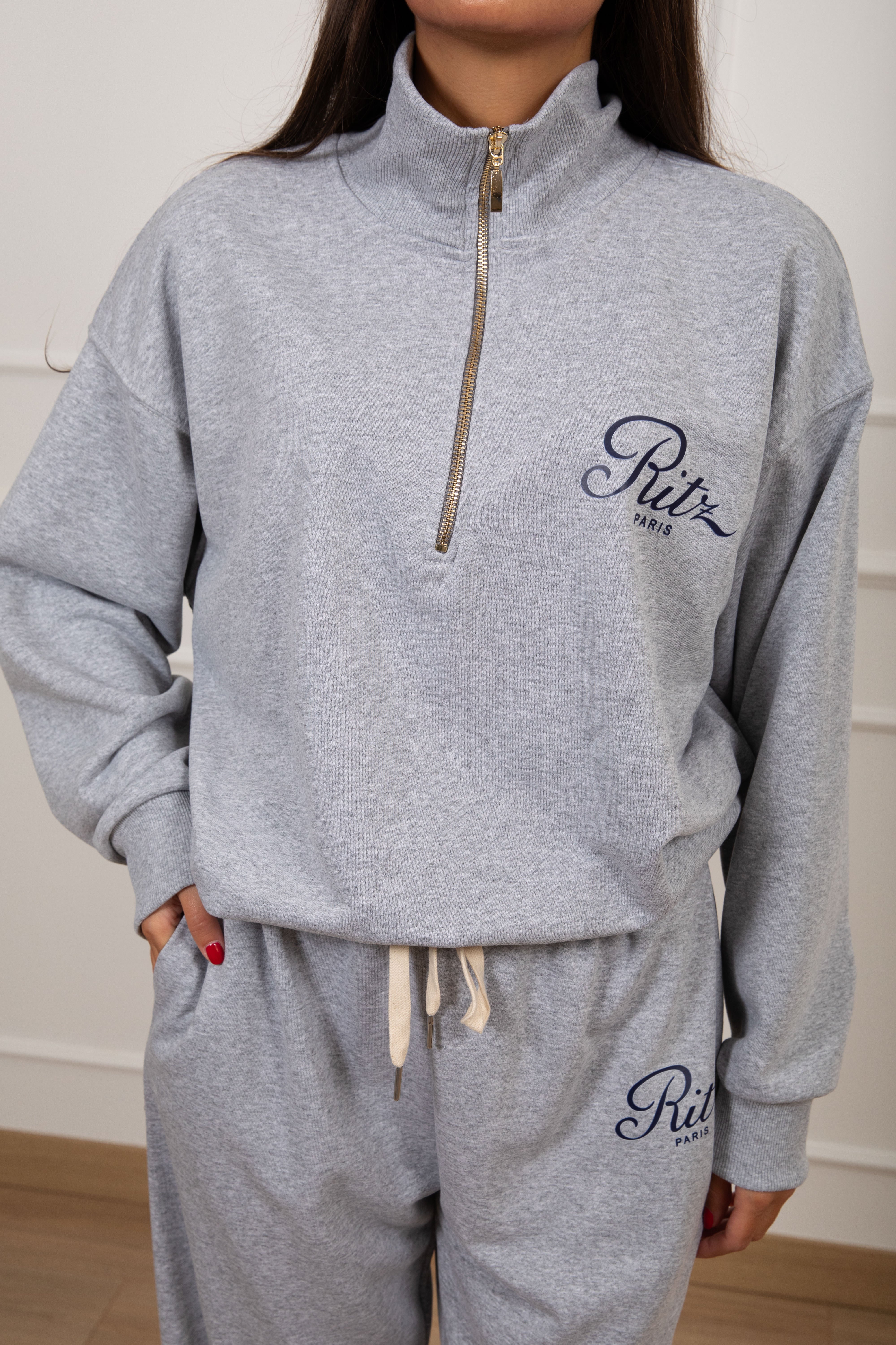 Felpa "Paris" con mezza zip Tensione IN