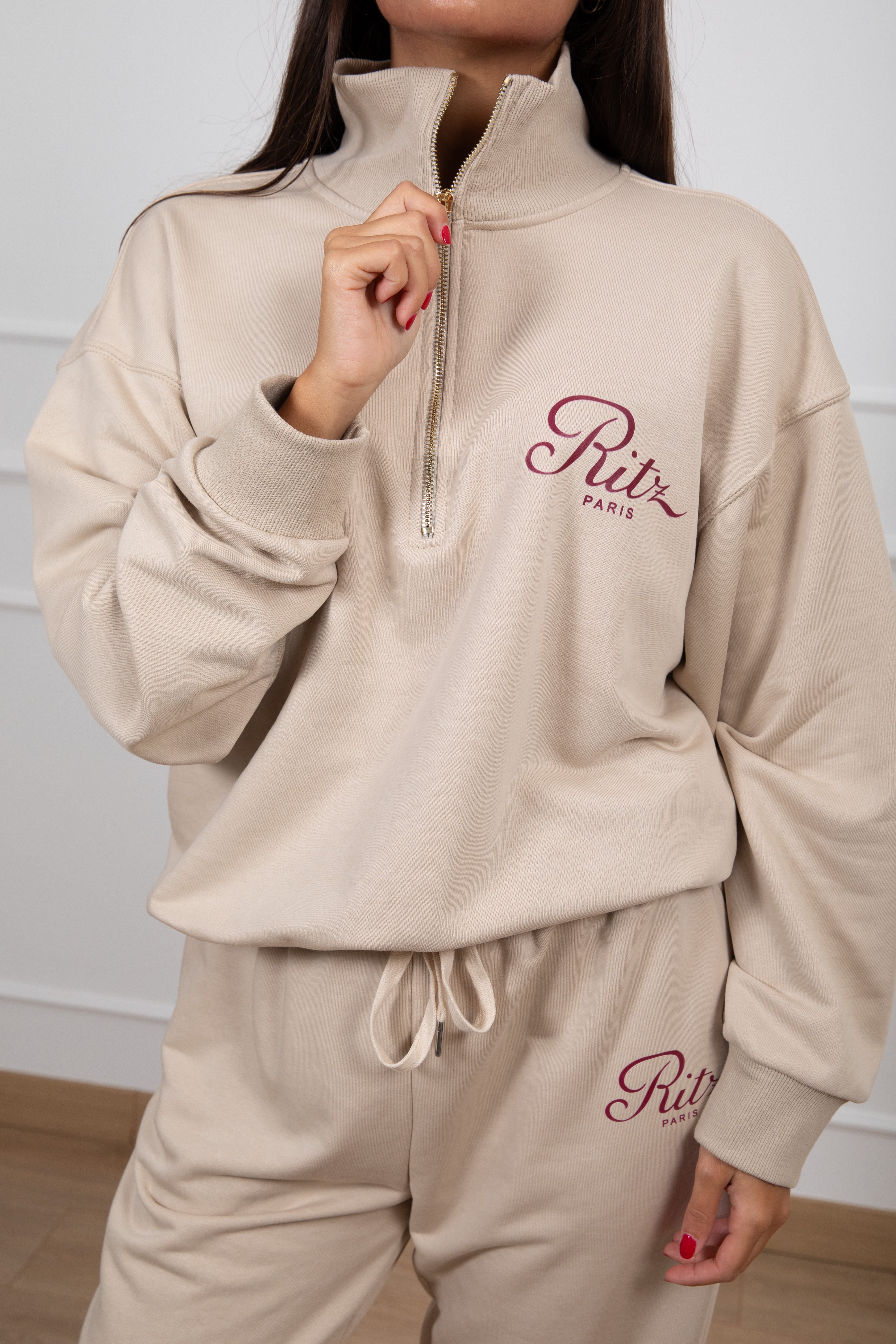 Felpa "Paris" con mezza zip Tensione IN