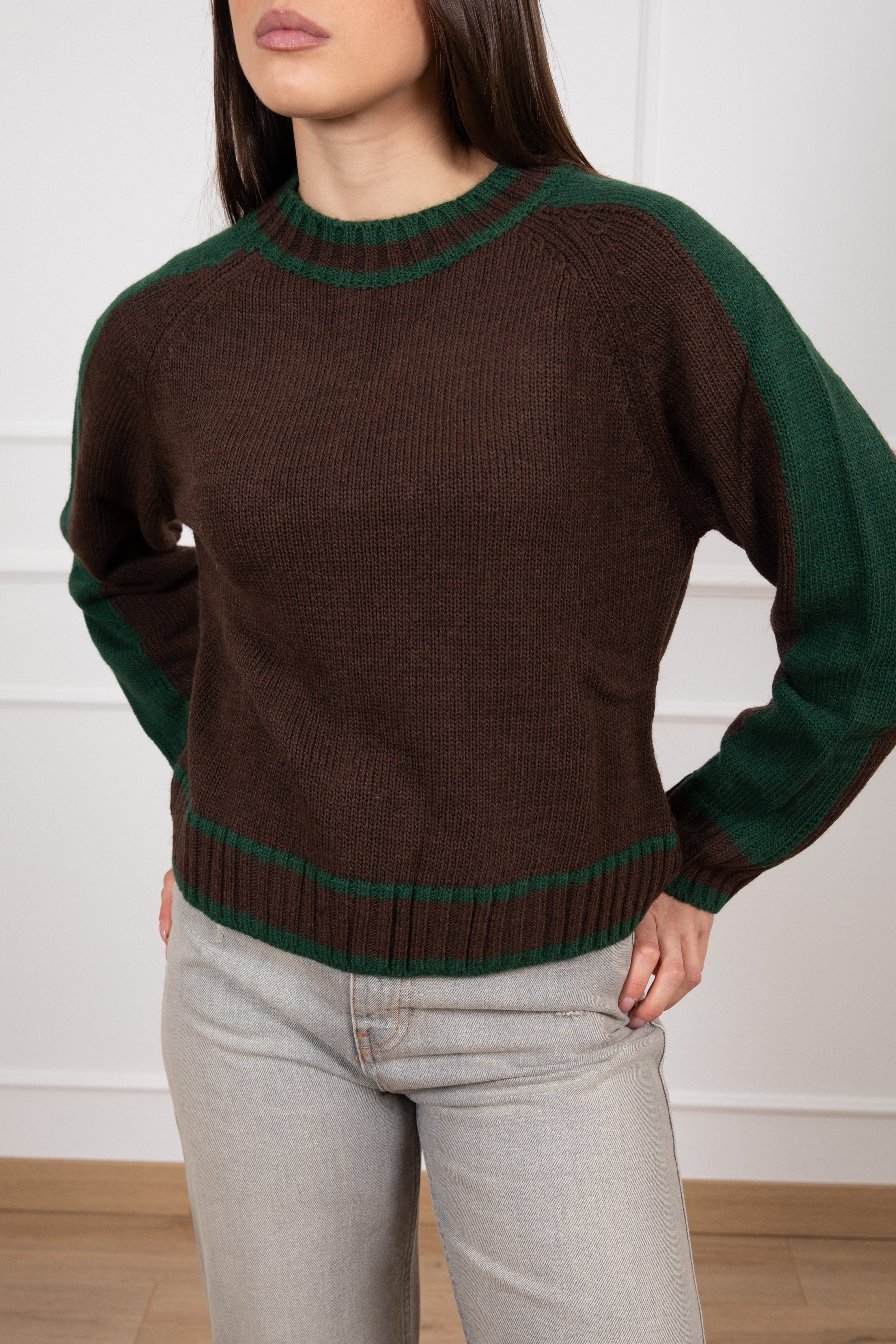 Pull con dettagli bi-color ViCOLO