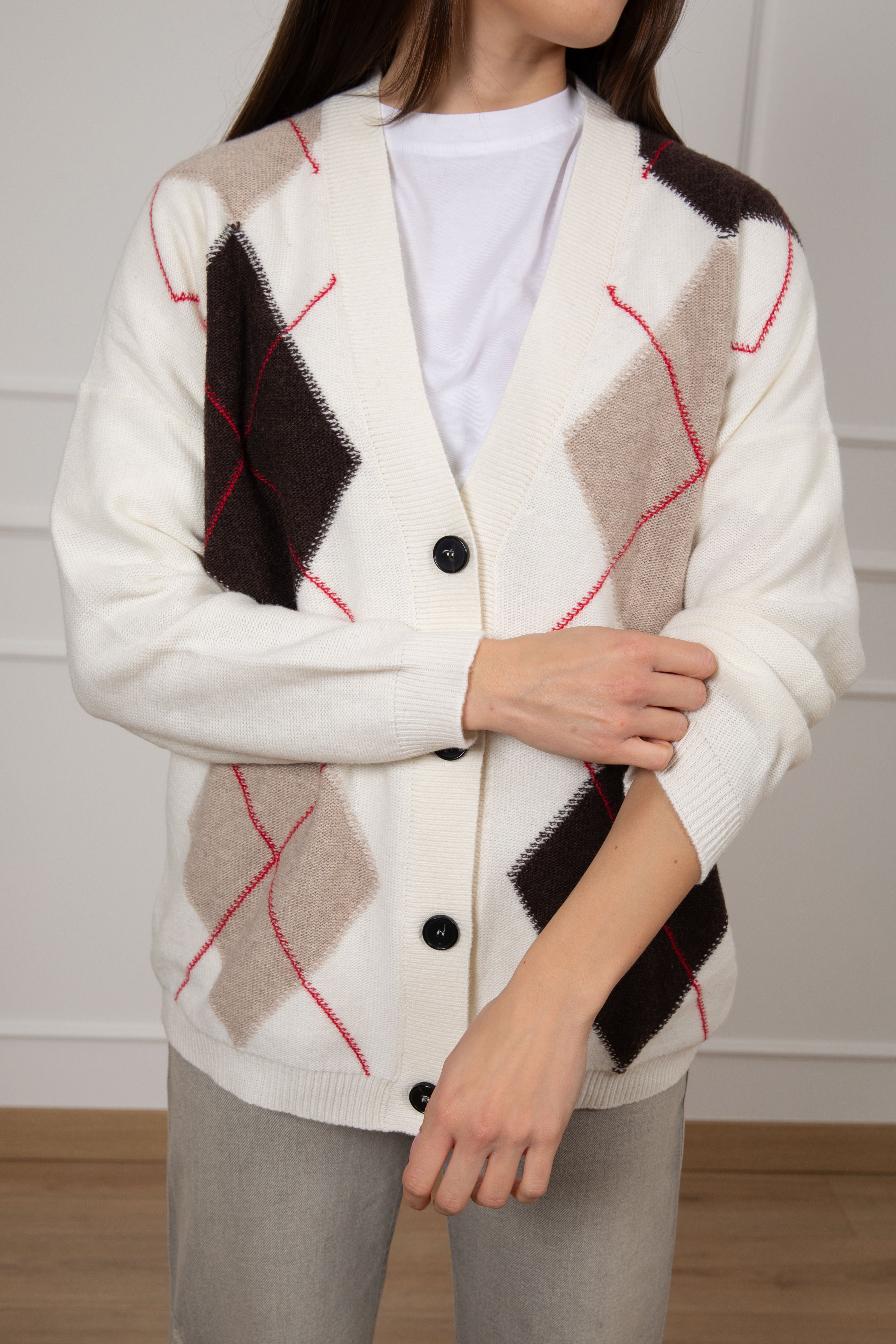 Cardigan a rombi ViCOLO