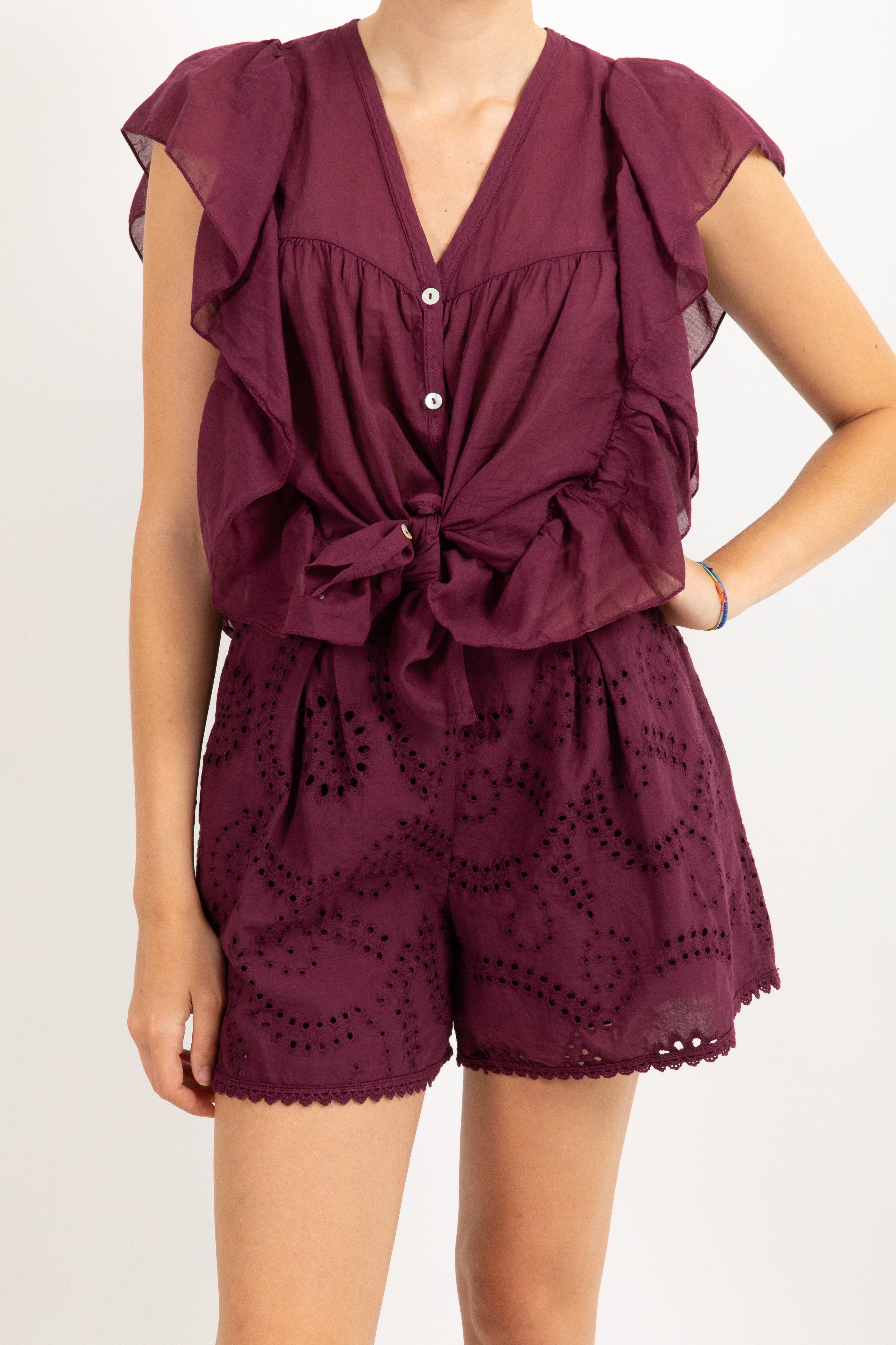 Shorts in pizzo sangallo con elastico sul retro Susy Mix