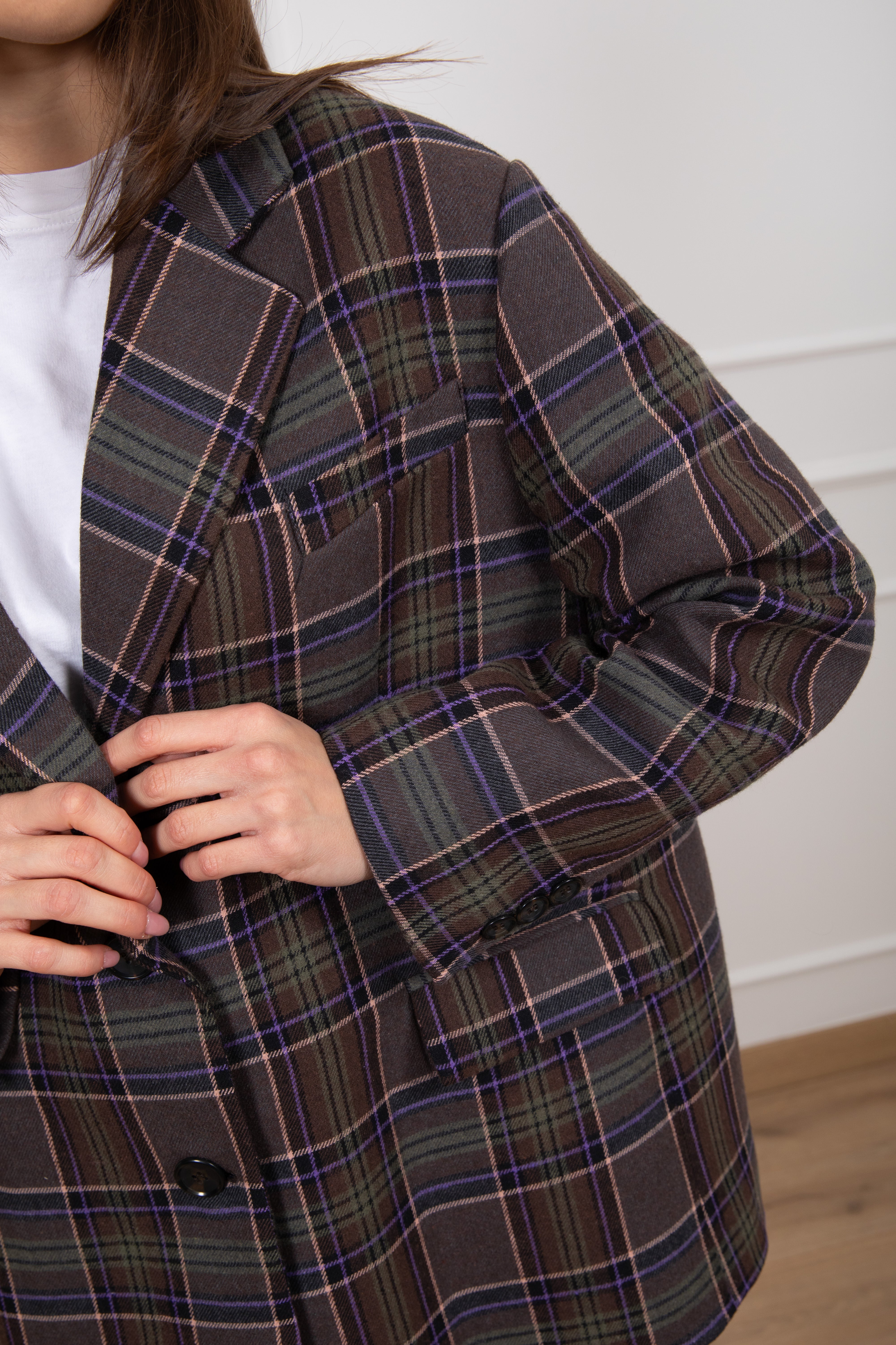 Giacca over-size check Dixie