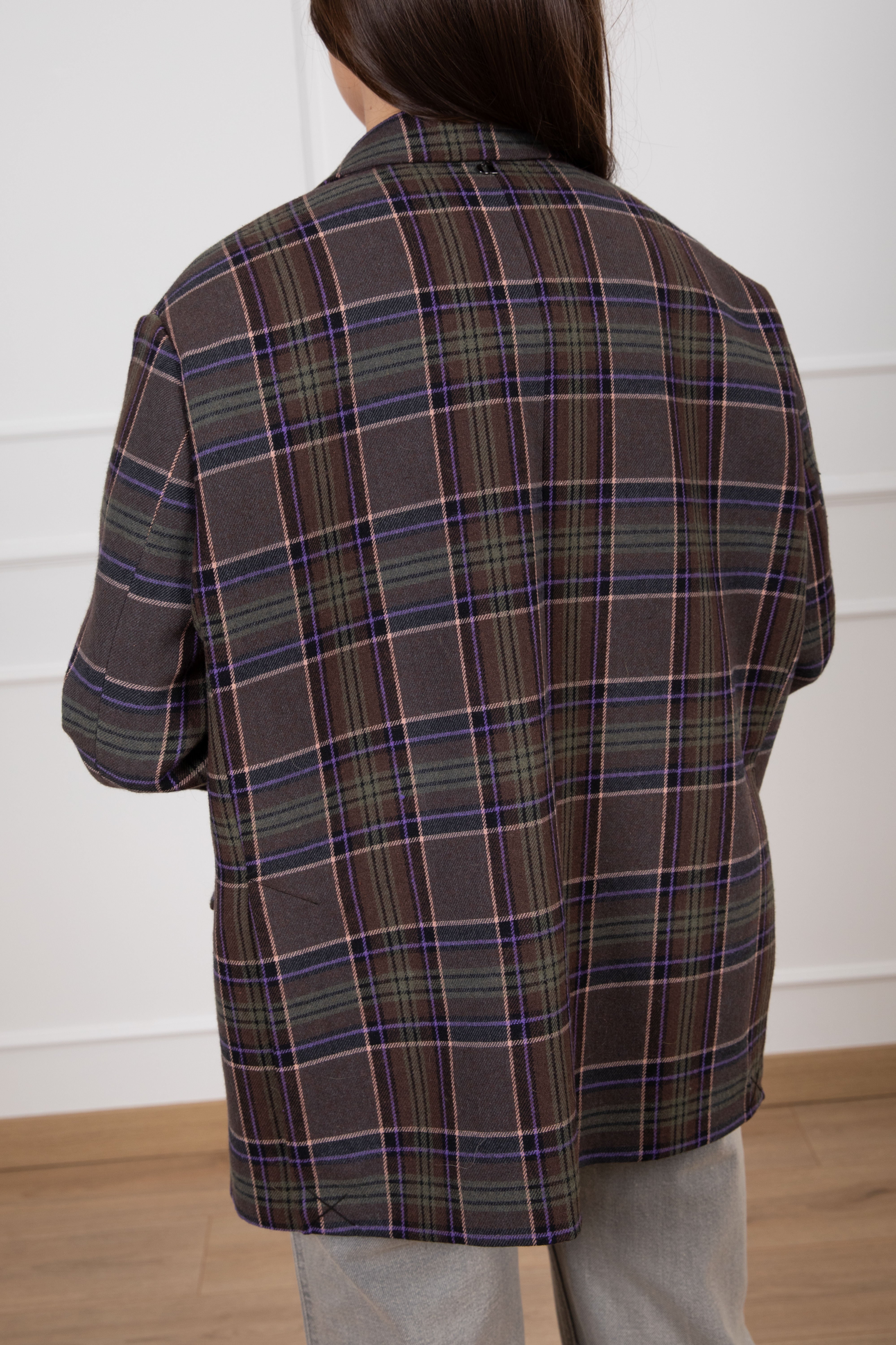 Giacca over-size check Dixie