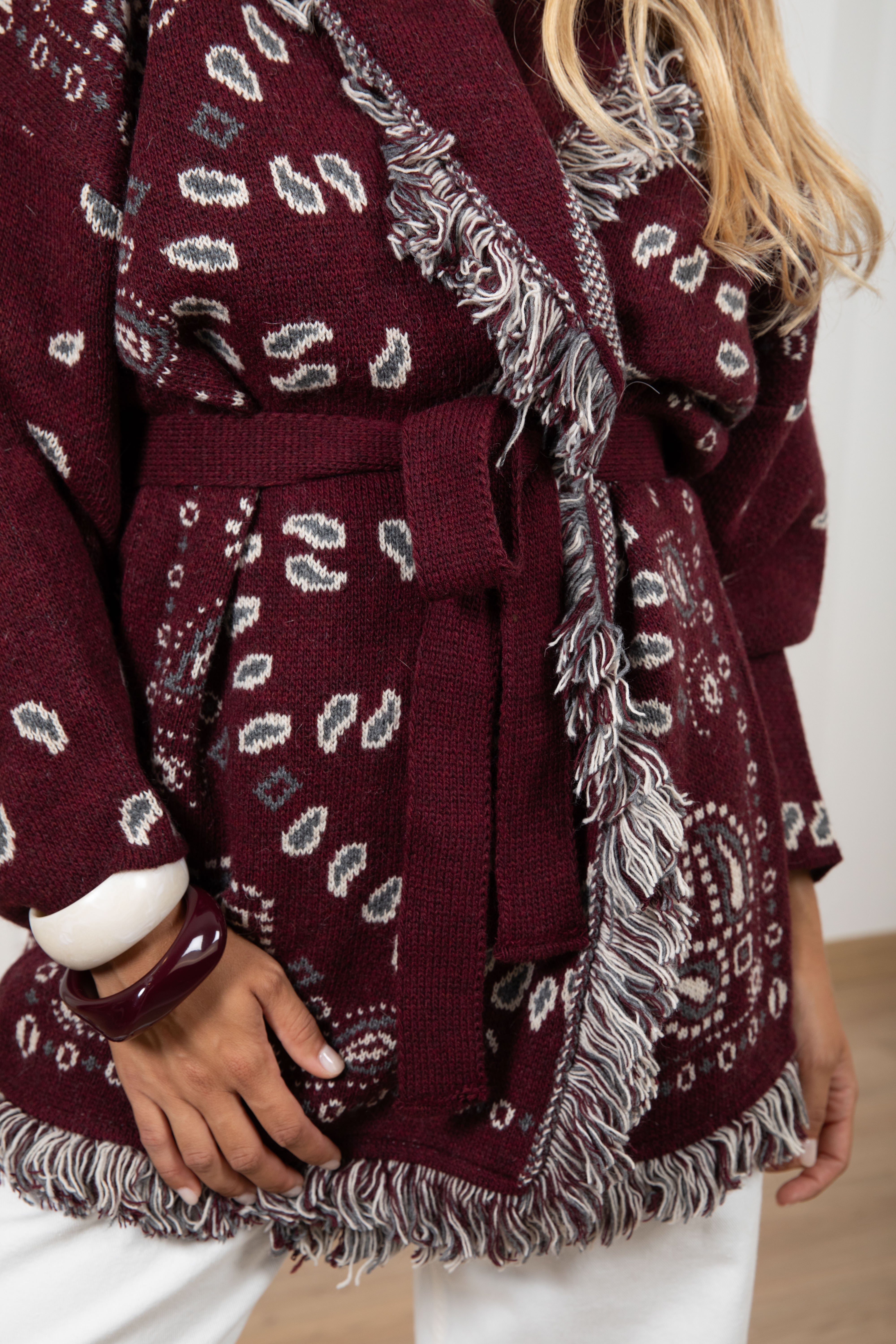 Maxi-cardigan fantasia bandana Tensione IN