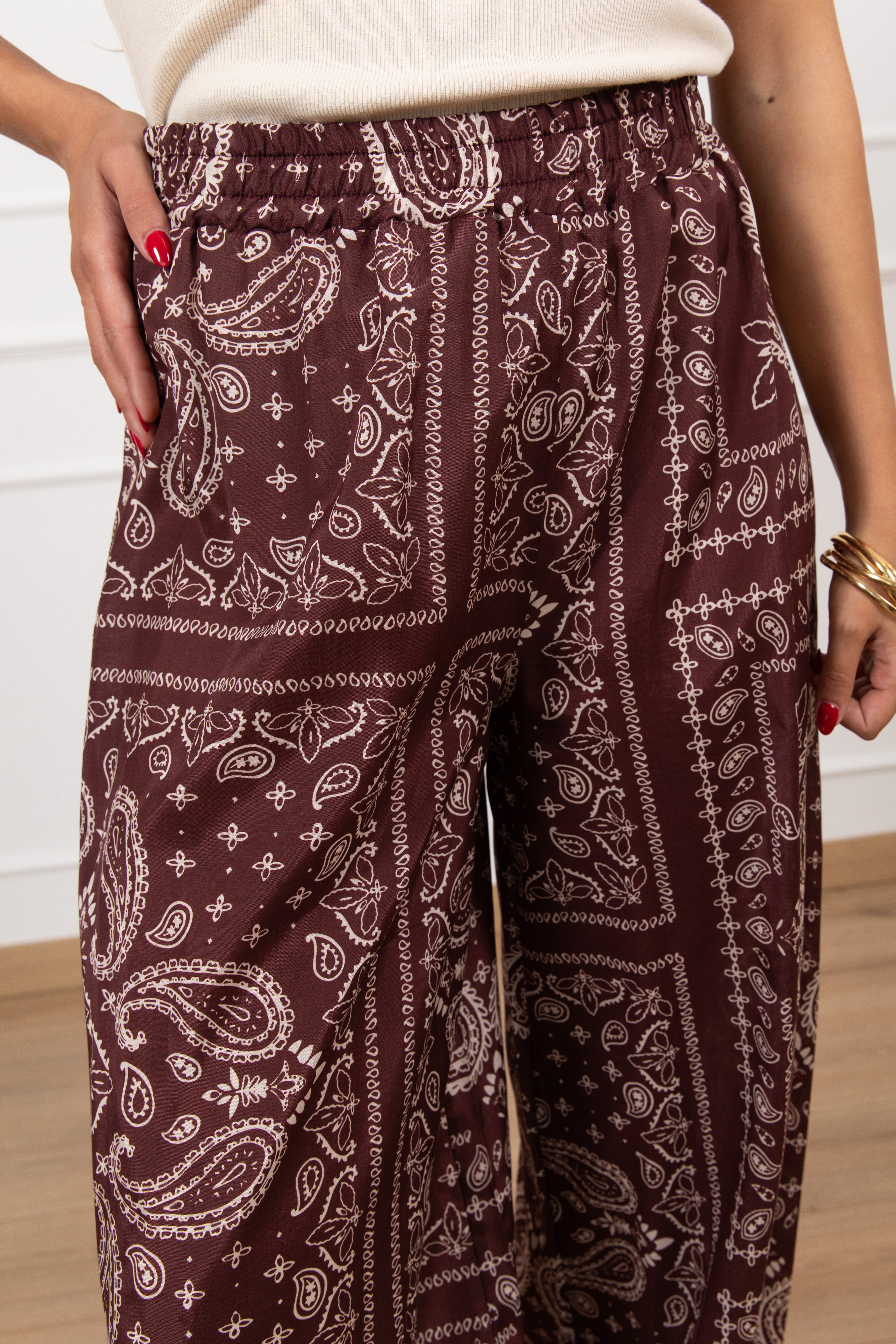 Pantalone jogger fantasia bandana con elastico ViCOLO