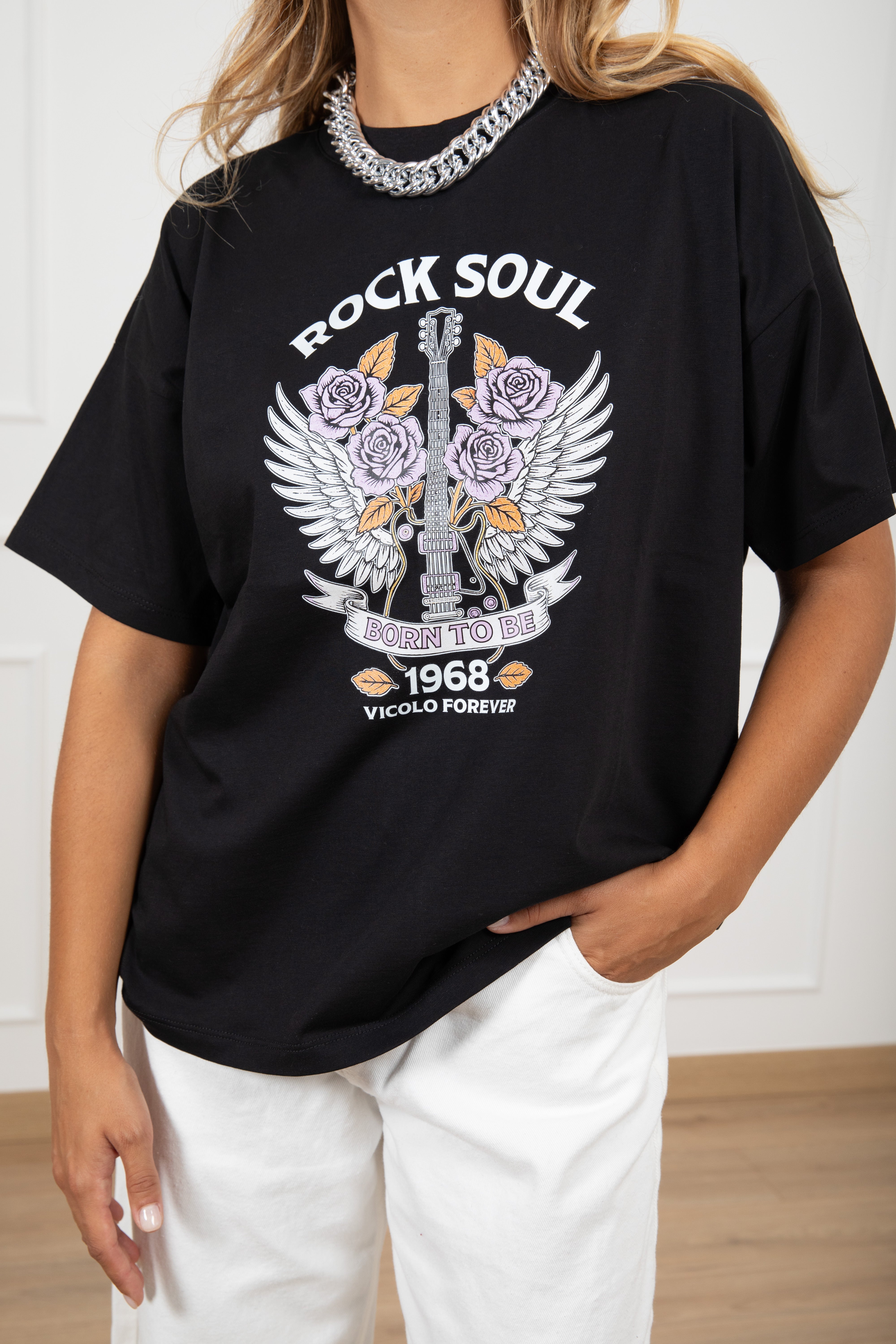 T-shirt over-size "Rock Soul" ViCOLO