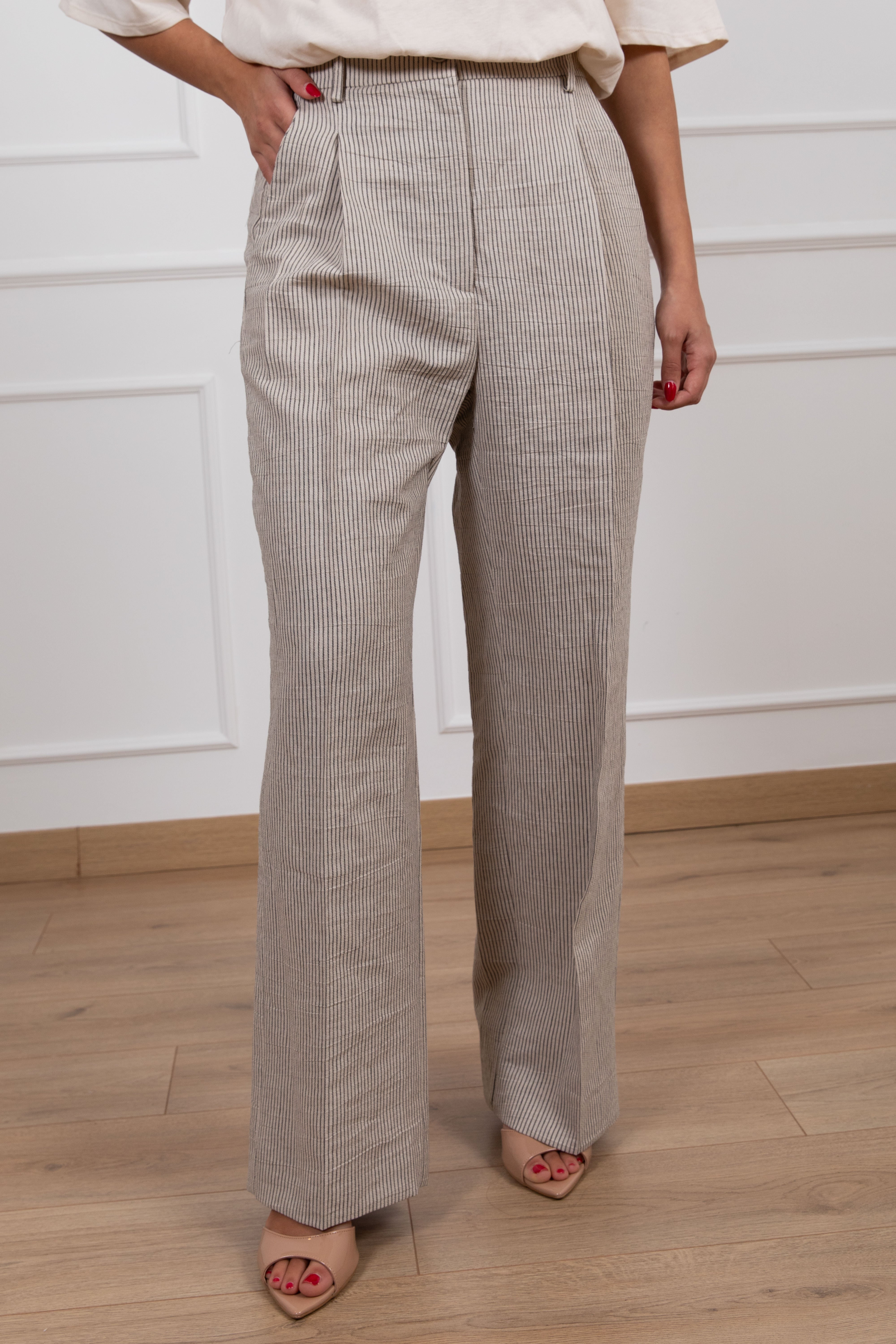 Pantalone bacchettato con gamba dritta ViCOLO