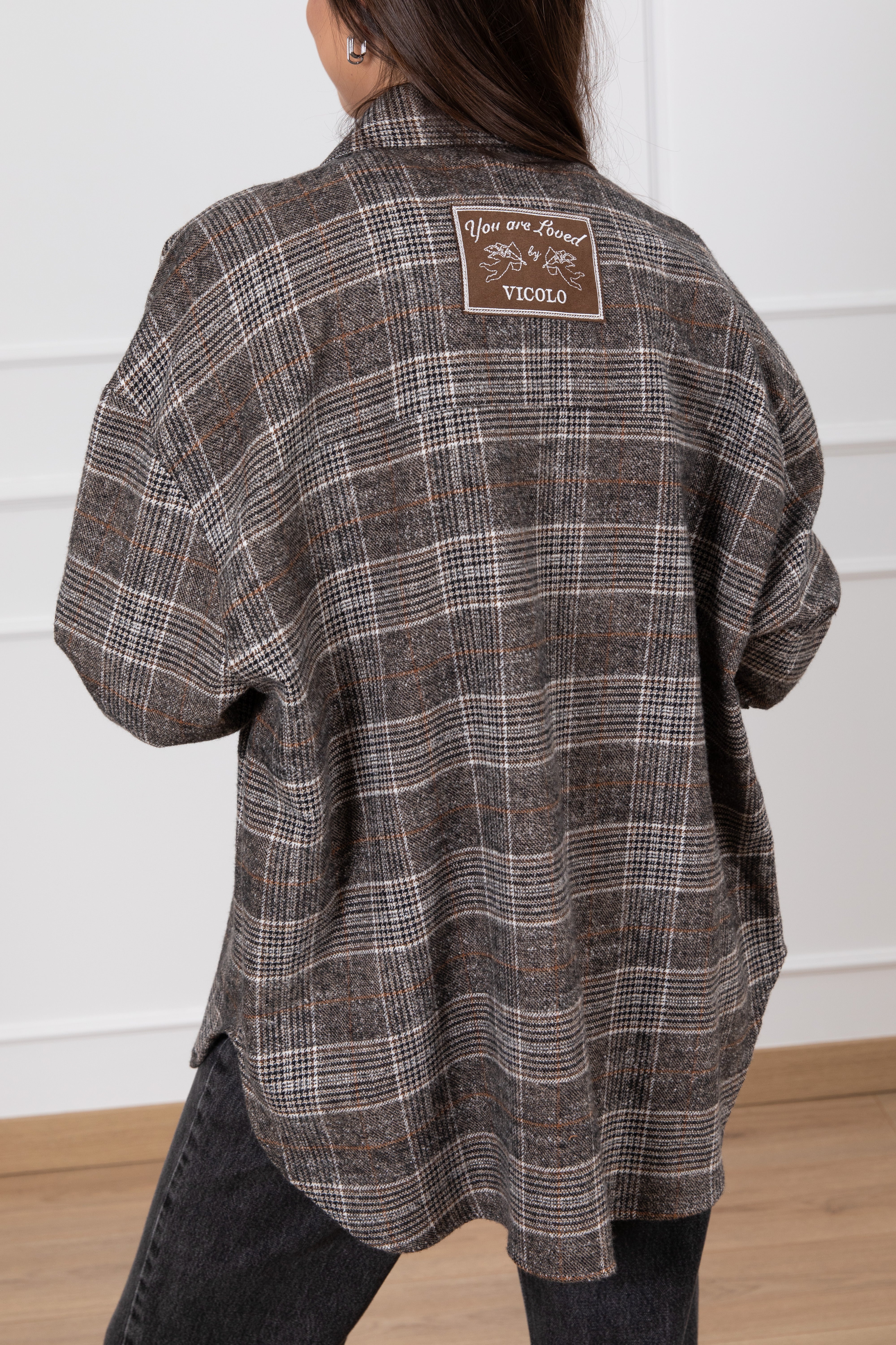 Camicia principe di galles in flanella ViCOLO