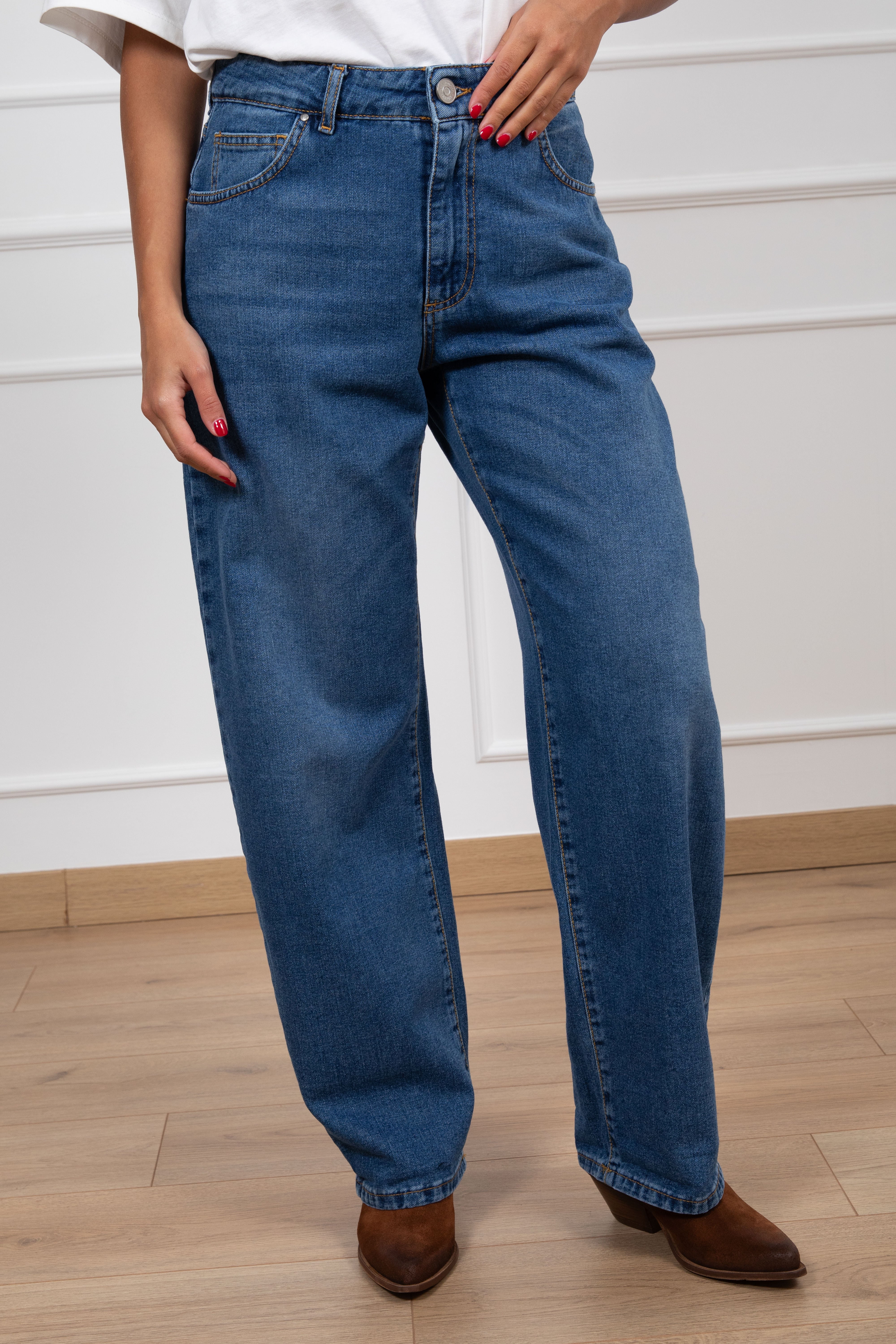 Jeans Accademia blu carrot-fit Tensione IN