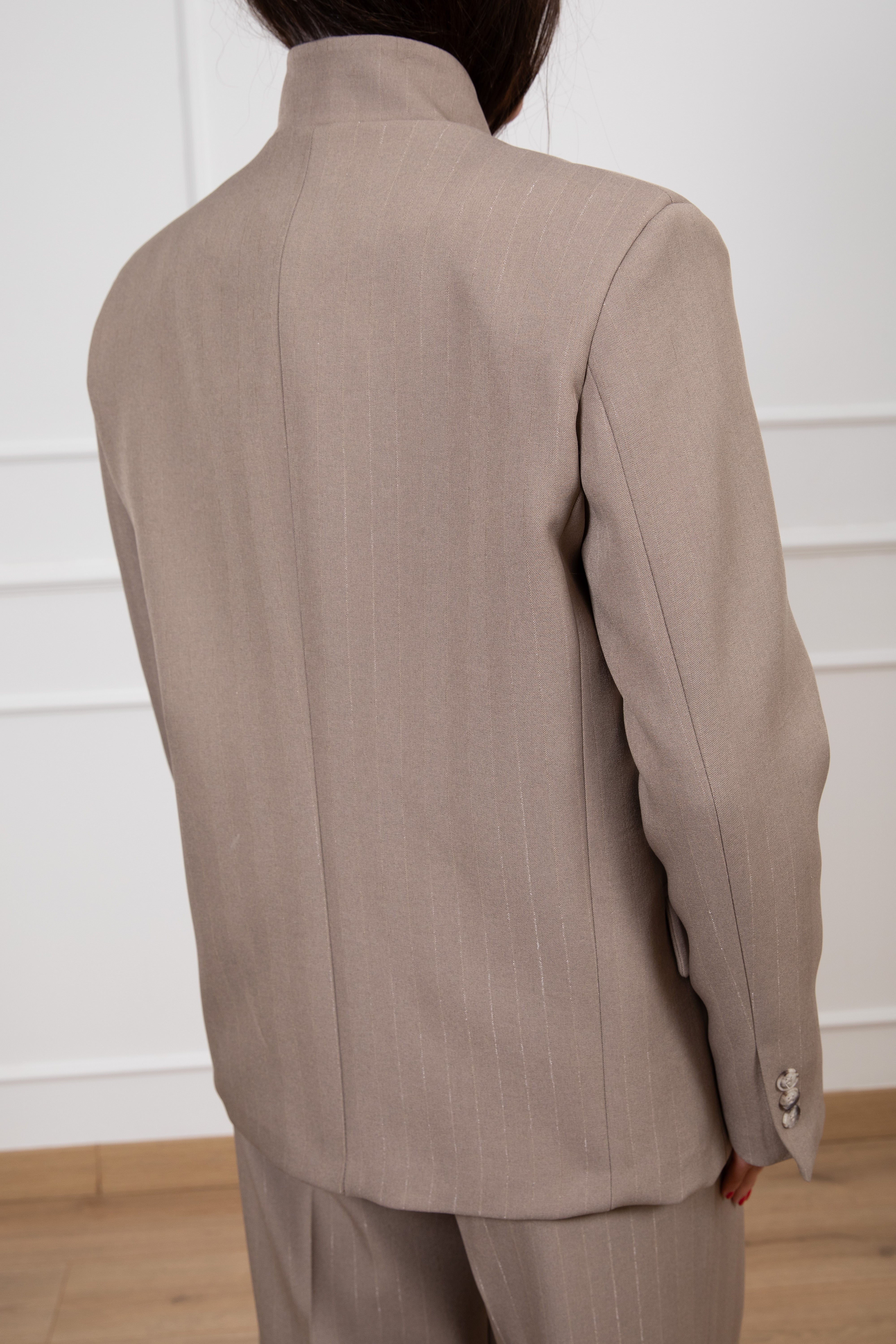 Giacca bottone alto gessato in lurex ViCOLO