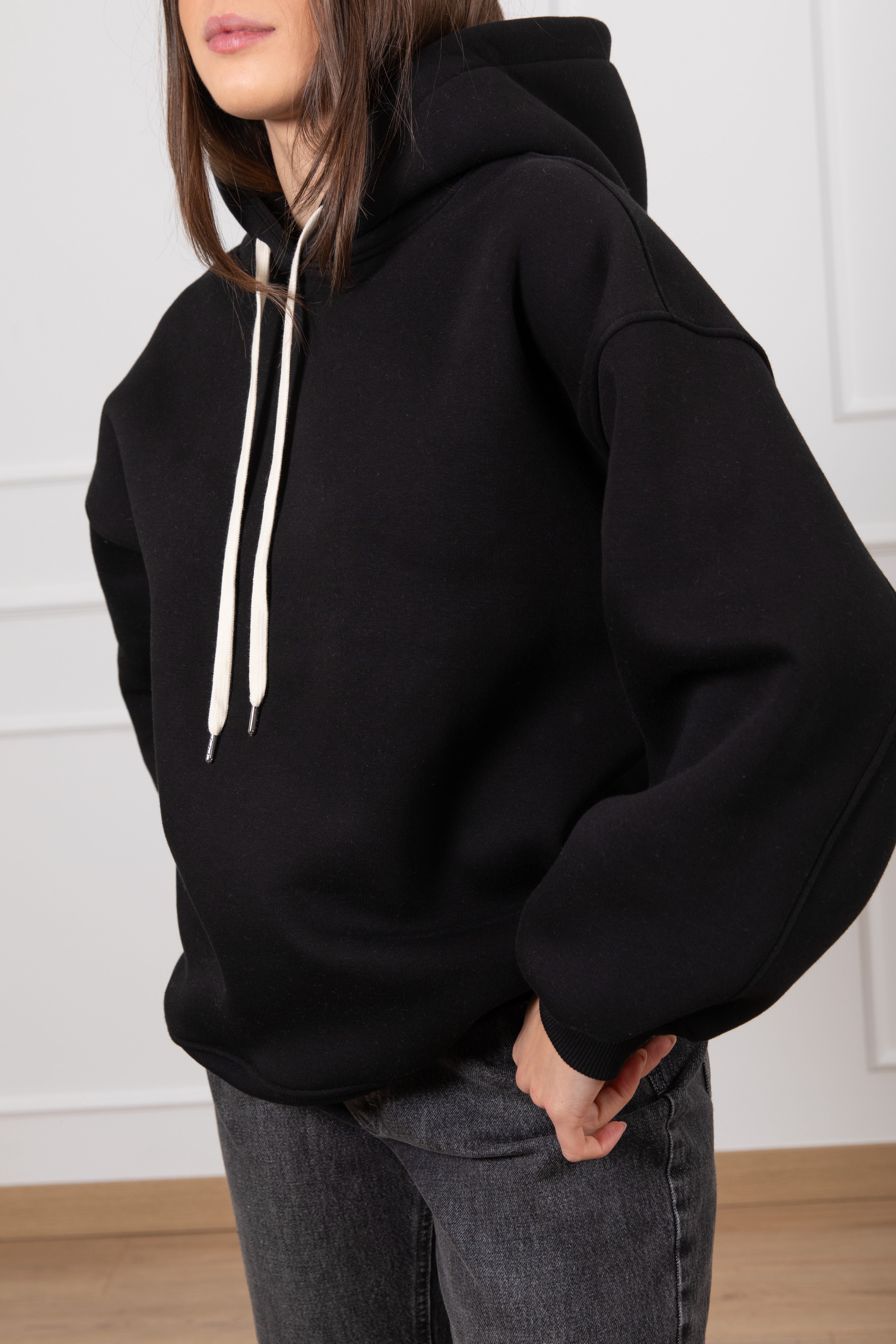 Felpa con cappuccio basic felpata ViCOLO