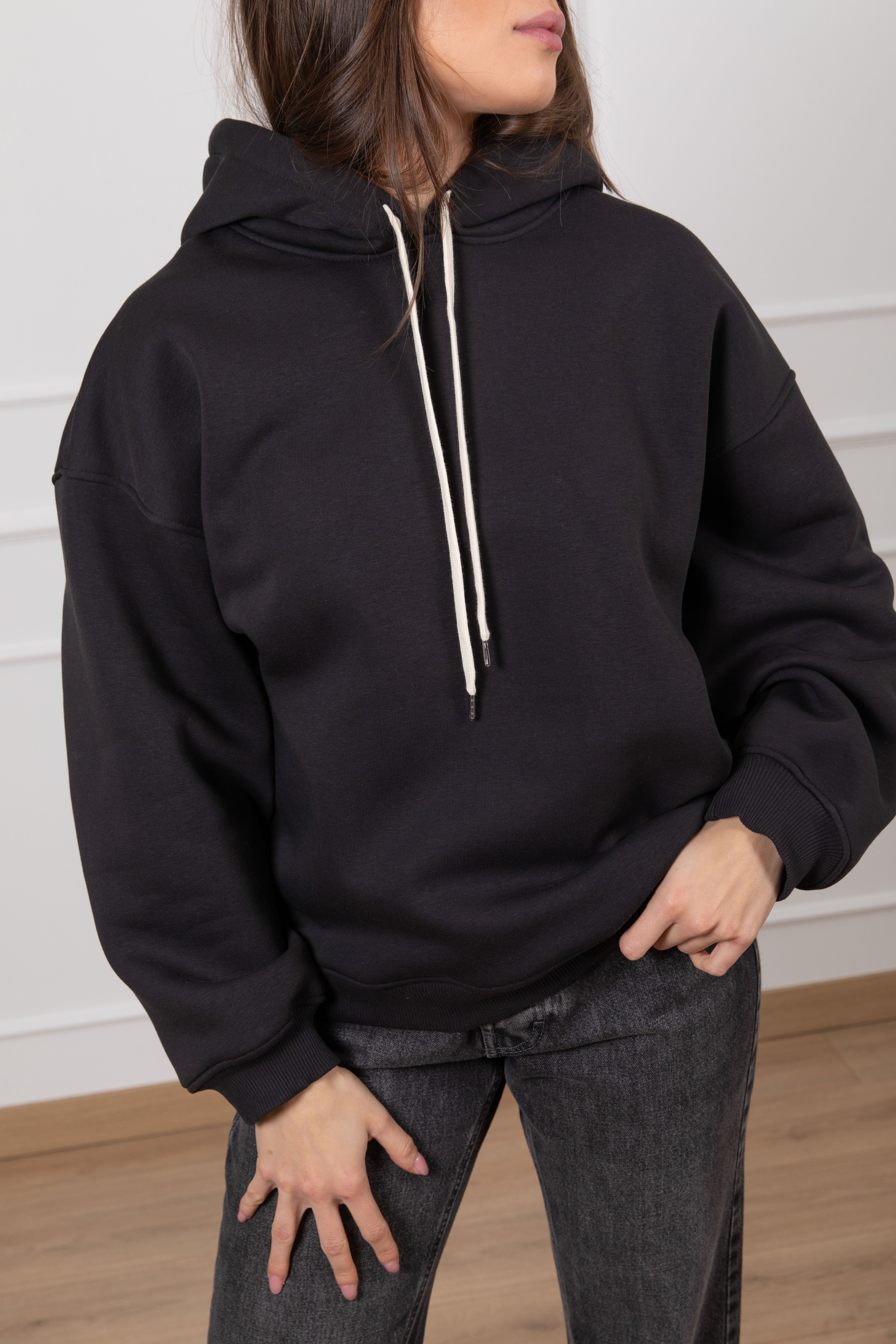 Felpa con cappuccio basic felpata ViCOLO