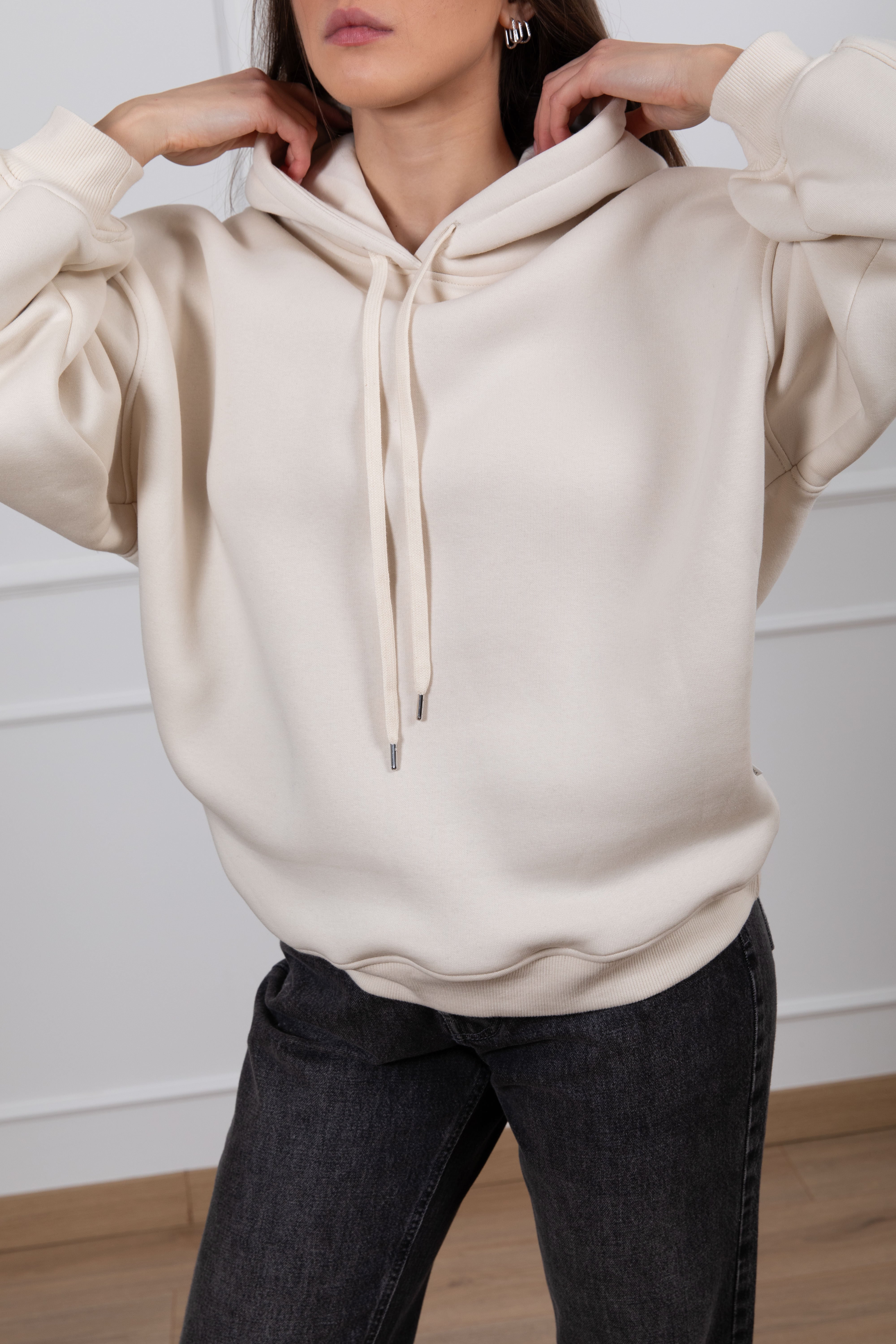 Felpa con cappuccio basic felpata ViCOLO