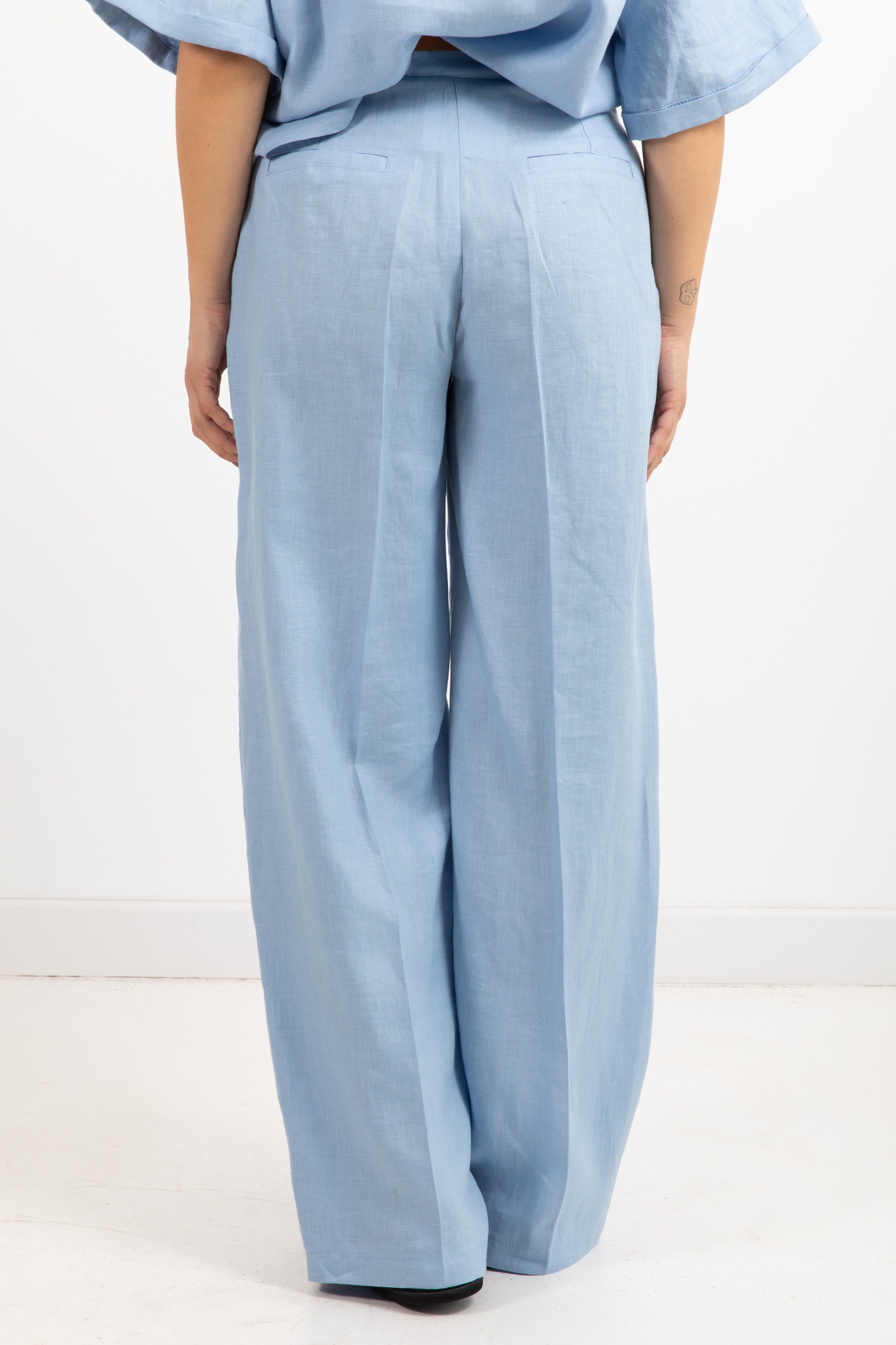 Pantalone gamba dritta 100% lino Tensione IN