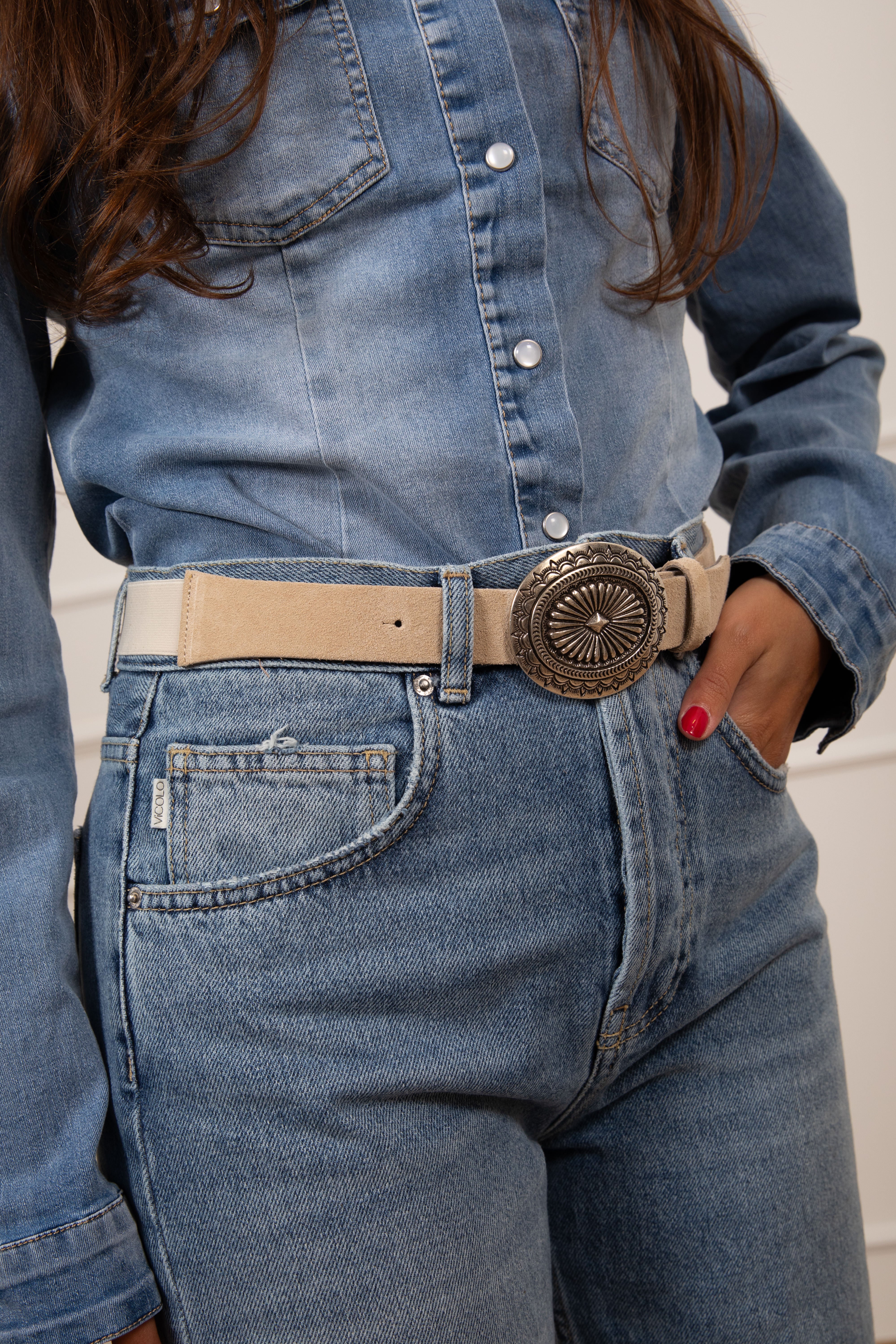 Cintura elastica con fibbia western Susy Mix