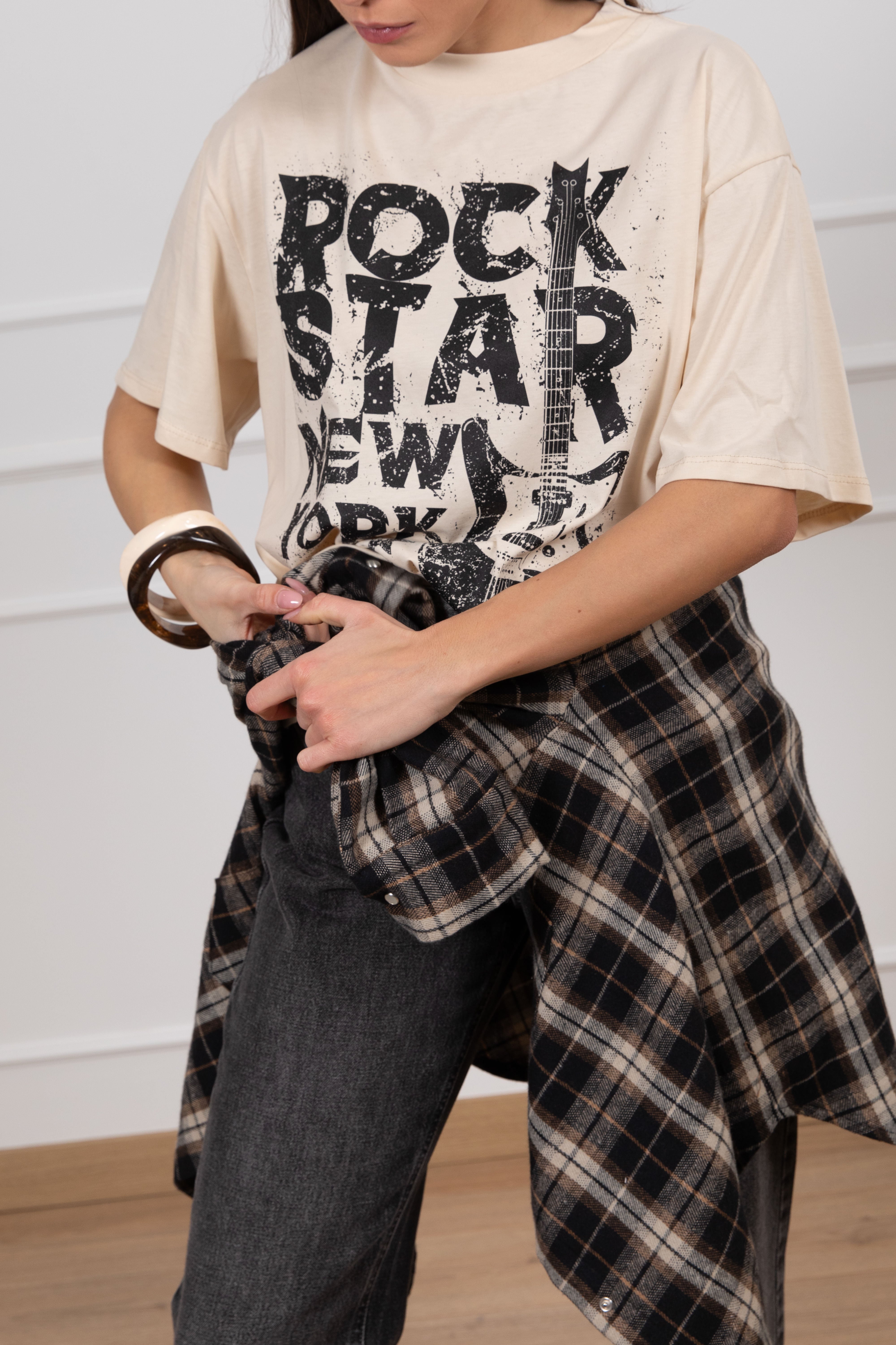 Camicia check con t-shirt incorporata Tensione IN