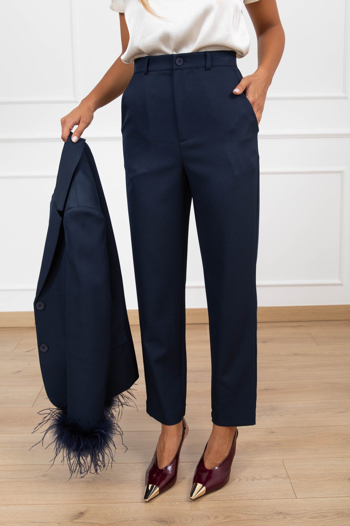 Pantalone sartoriale a sigaretta variante blu ViCOLO
