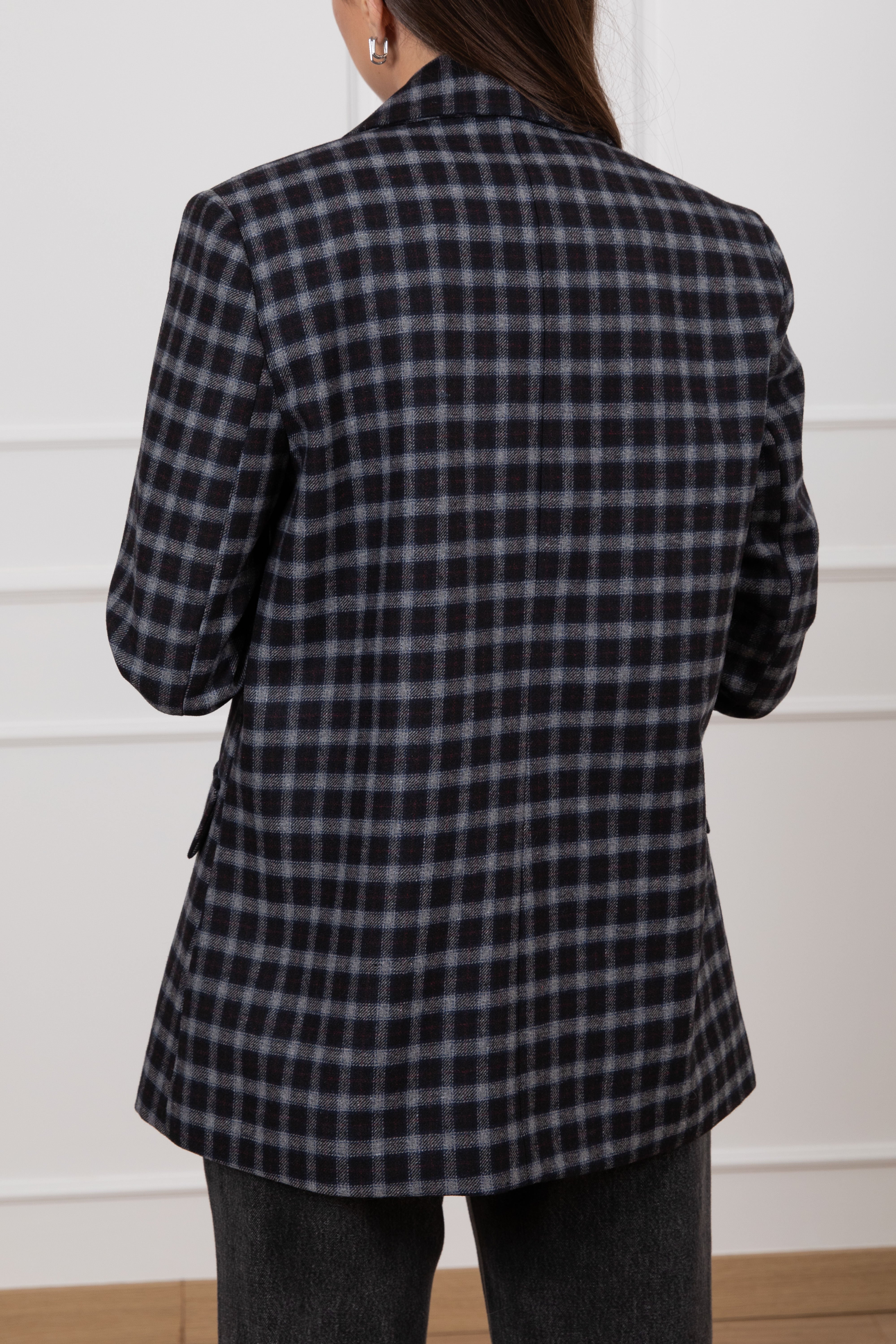 Giacca 2 bottoni check con spille ViCOLO