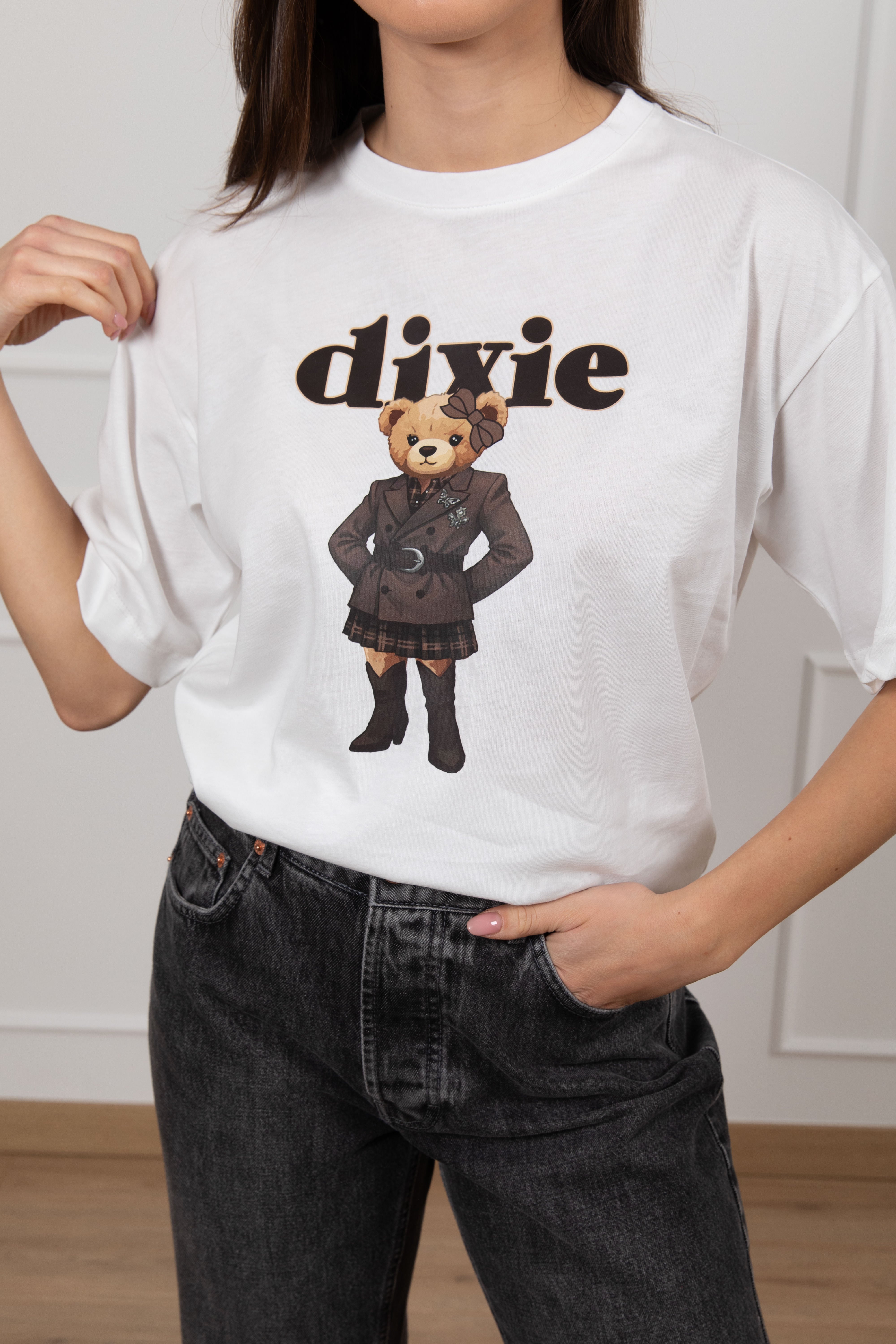 T-shirt orsetto con giacca Dixie