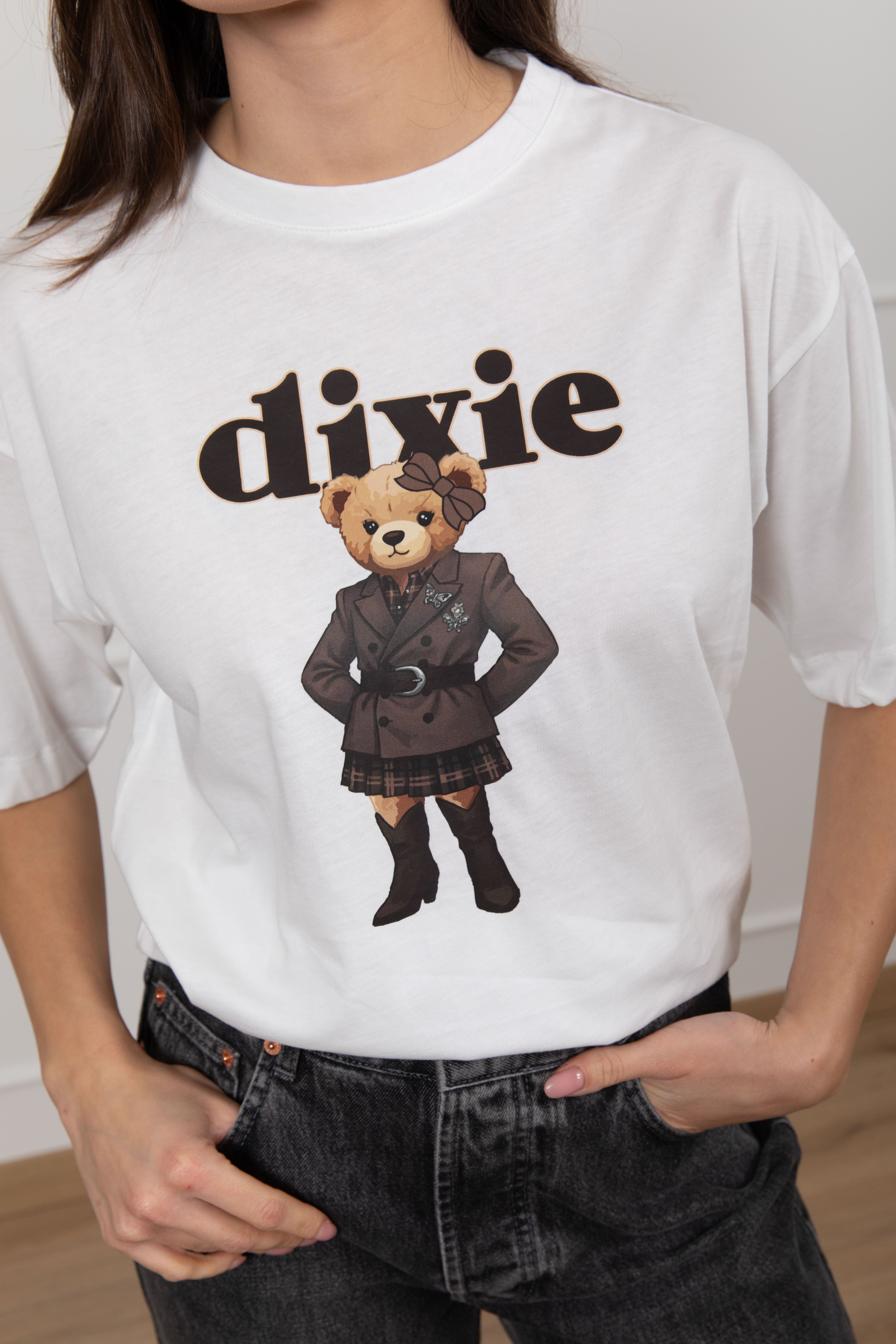 T-shirt orsetto con giacca Dixie